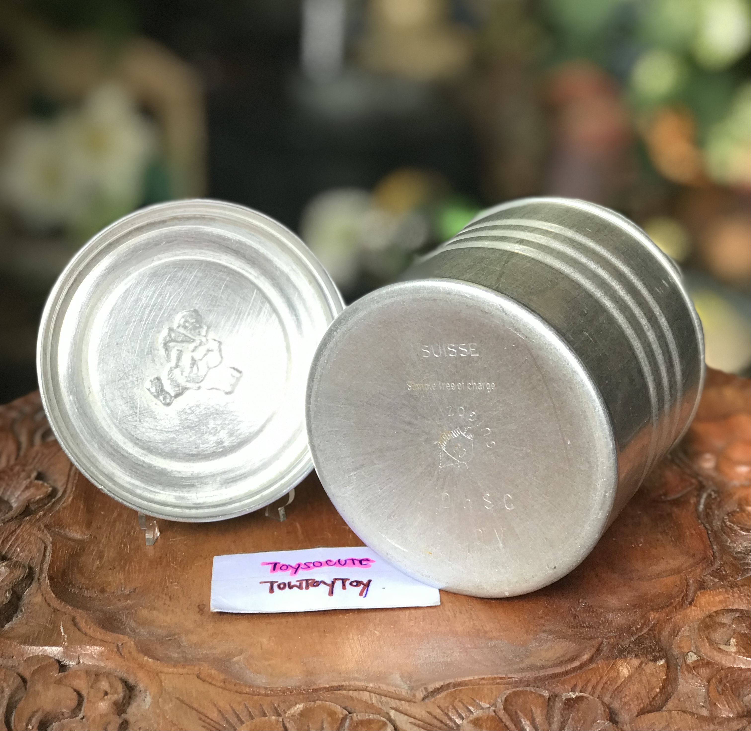 ของสะสมหายาก ใบสั้นๆ กระป๋องนมตราหมีโบราณใบสั้น Holland Guigoz ไม่รั่ว ไม่ผุ