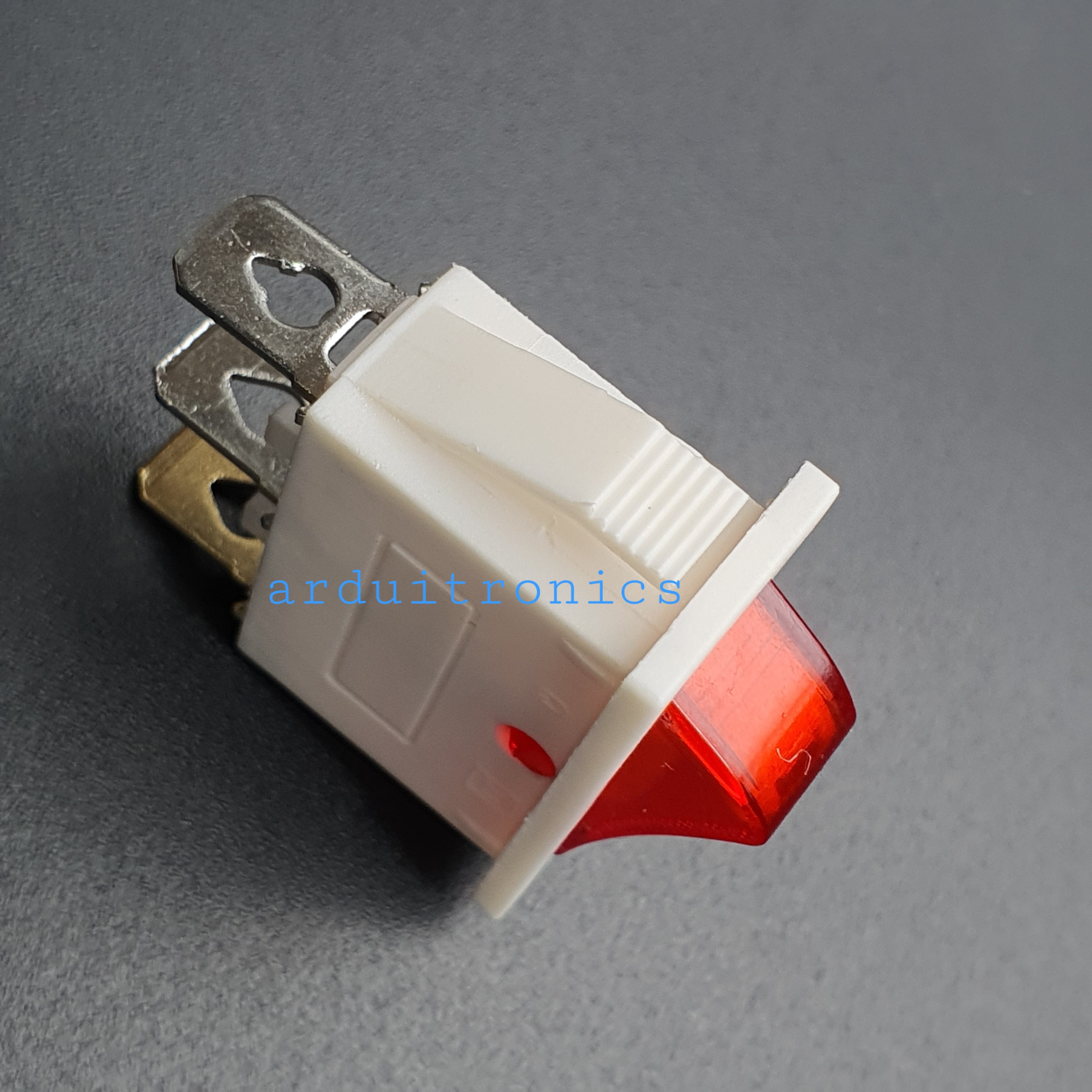 สวิตช์ไฟเปิด/ปิด KCD3-101N 15A 250VAC (3 ขา สีขาว-แดง)