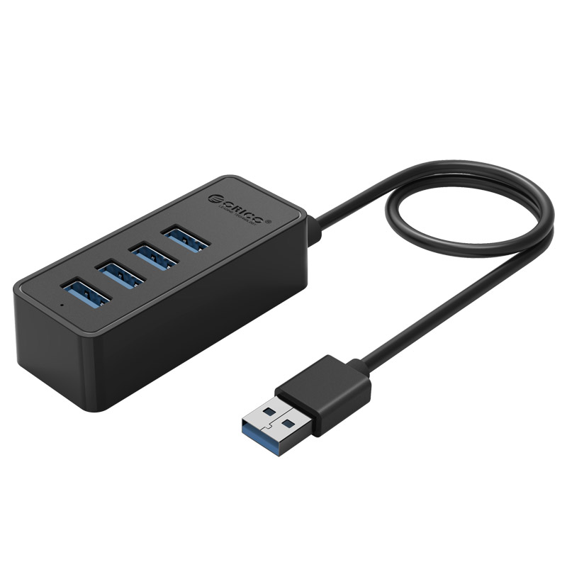USB HUB (ยูเอสบีฮับ) ORICO W5P-U3 - 4 Port USB3.0 HUB with Micro B Power Port (W5P-U3-030-BK-BP-HW)
