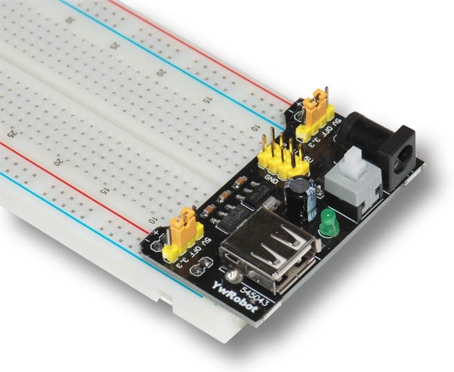 Power Adapter (3.3V / 5V) for BreadBoards With LED