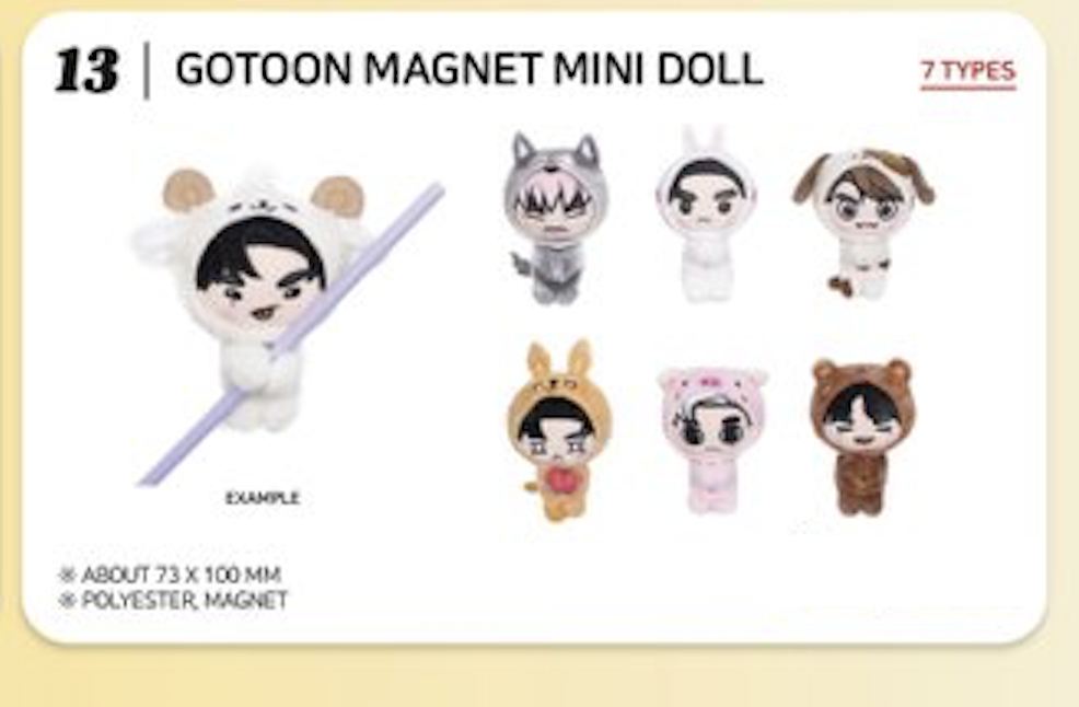 GOT7 - GOTOON BY GOT7 SUMMER STORE OFFICIAL MD - Gotoon Clothes: Gotoon Magnet Mini Doll