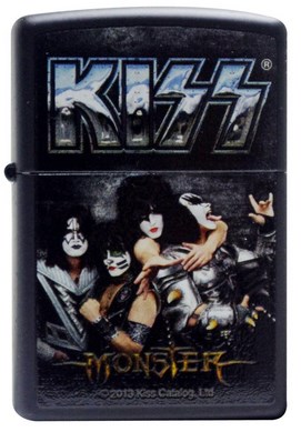 ไฟแช็ค zippo Classic Black Matte Kiss Monster