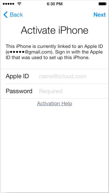 ปลดล็อค Apple id iCloud iPhone 5/5C/5S/6/6+