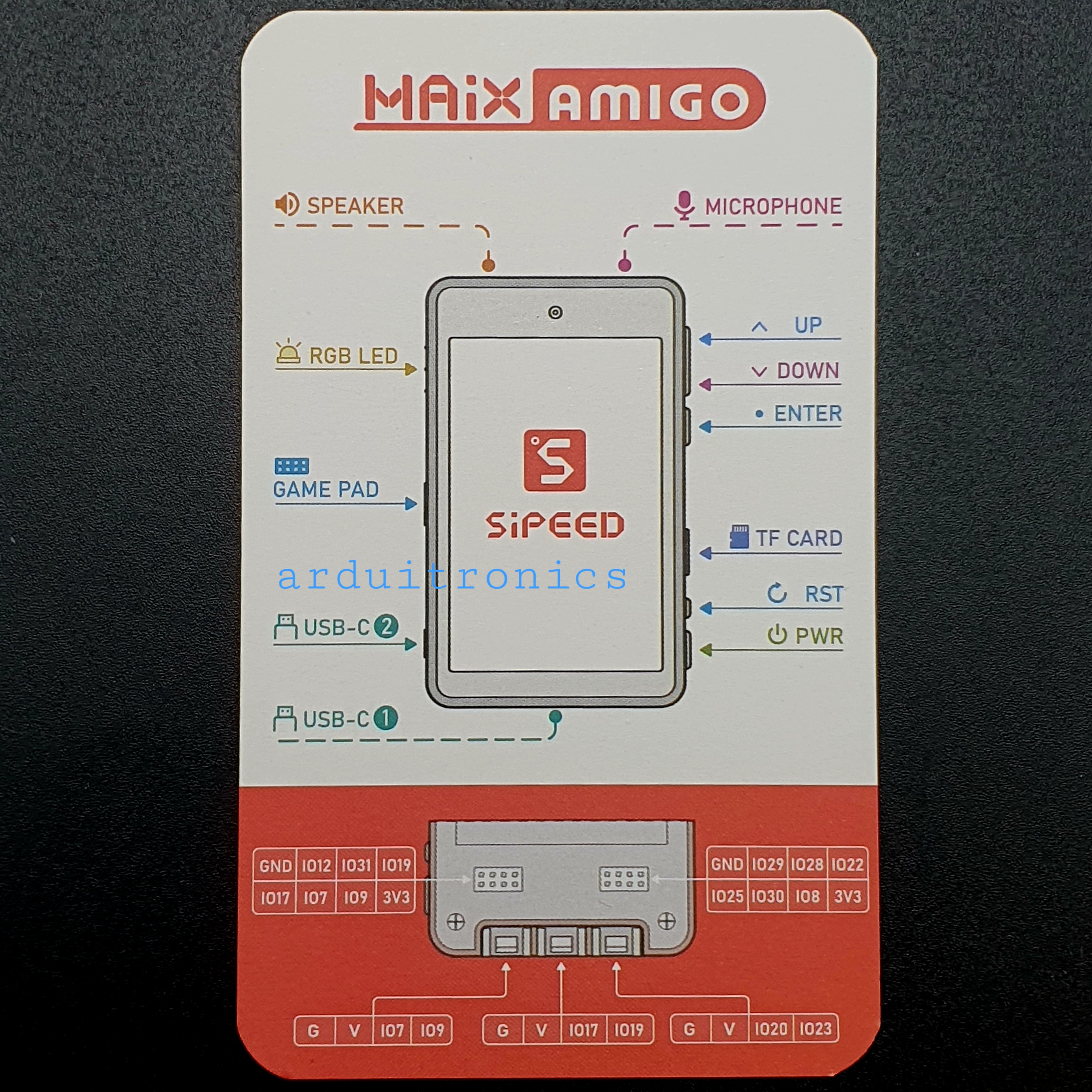 Sipeed Maix Amigo - All-in-One AIoT Development Platform Based on RV64GC (RISC-V) with Joystick