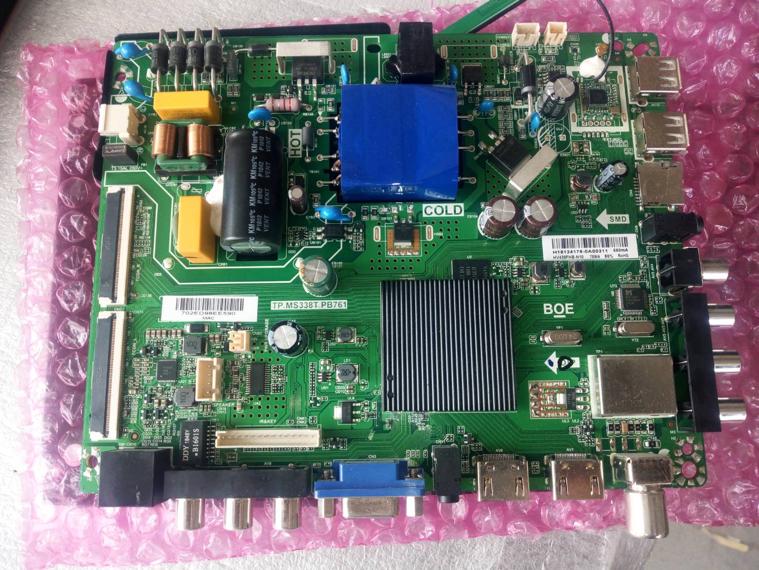 เมนบอร์ด ACONATIC รุ่น AN-43DF800SM พาร์ท TP.MS338T.PB761 จอ-BOEI430WX1_H
