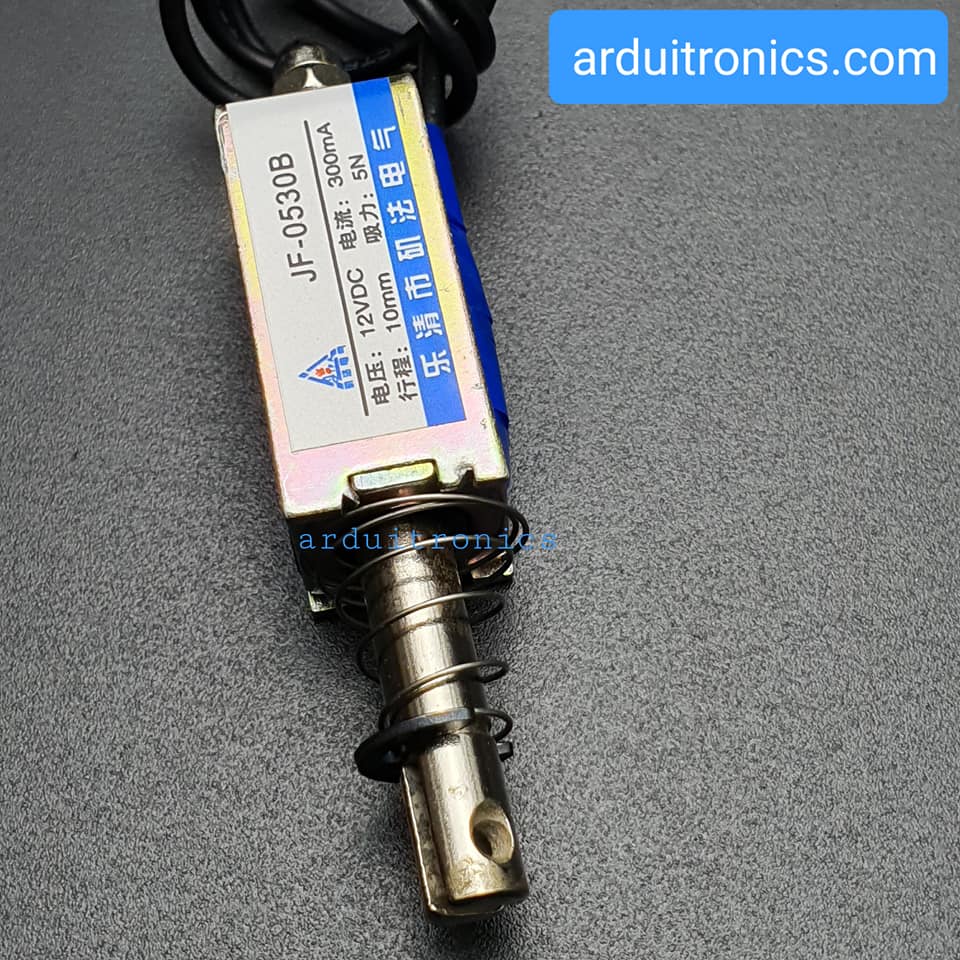 กลอนไฟฟ้า กลอนลิ้นชักไฟฟ้า Push-Pull Frame Type DC Electromagnet รุ่น JF-0530B 12V
