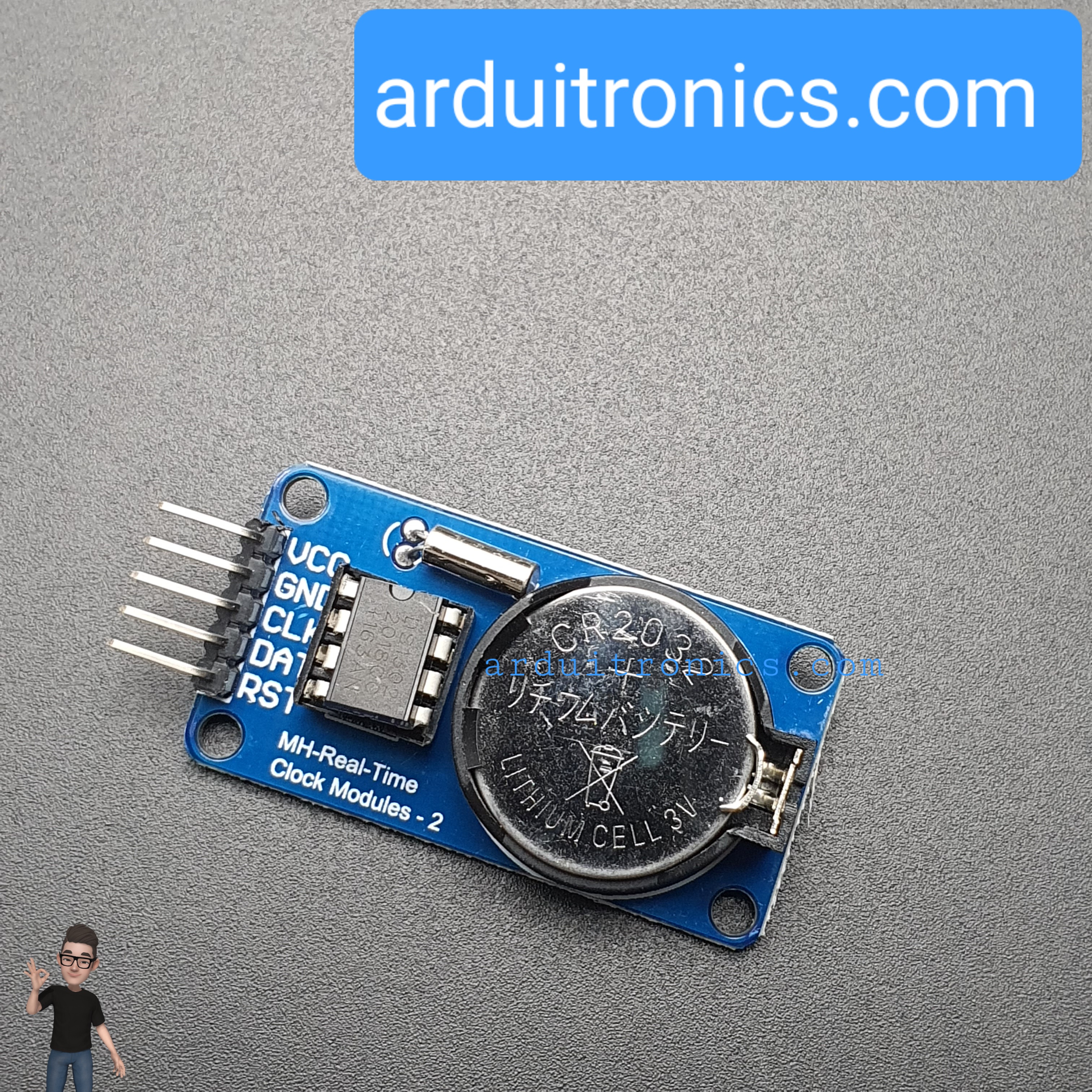 Real Time Clock Module RTC (DS1302) - Blue PCB