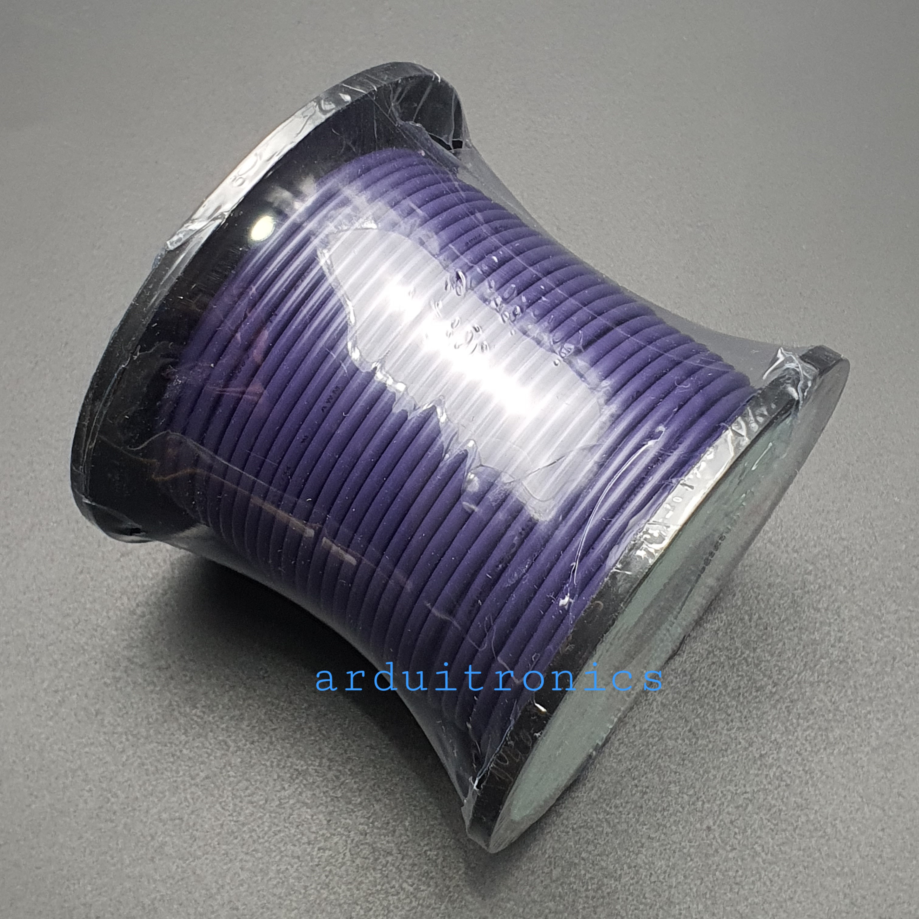 สายไฟอ่อนเส้นเดี่ยว 18AWG UL1007 ความยาว 100 ฟุต (30 เมตร) สีม่วง