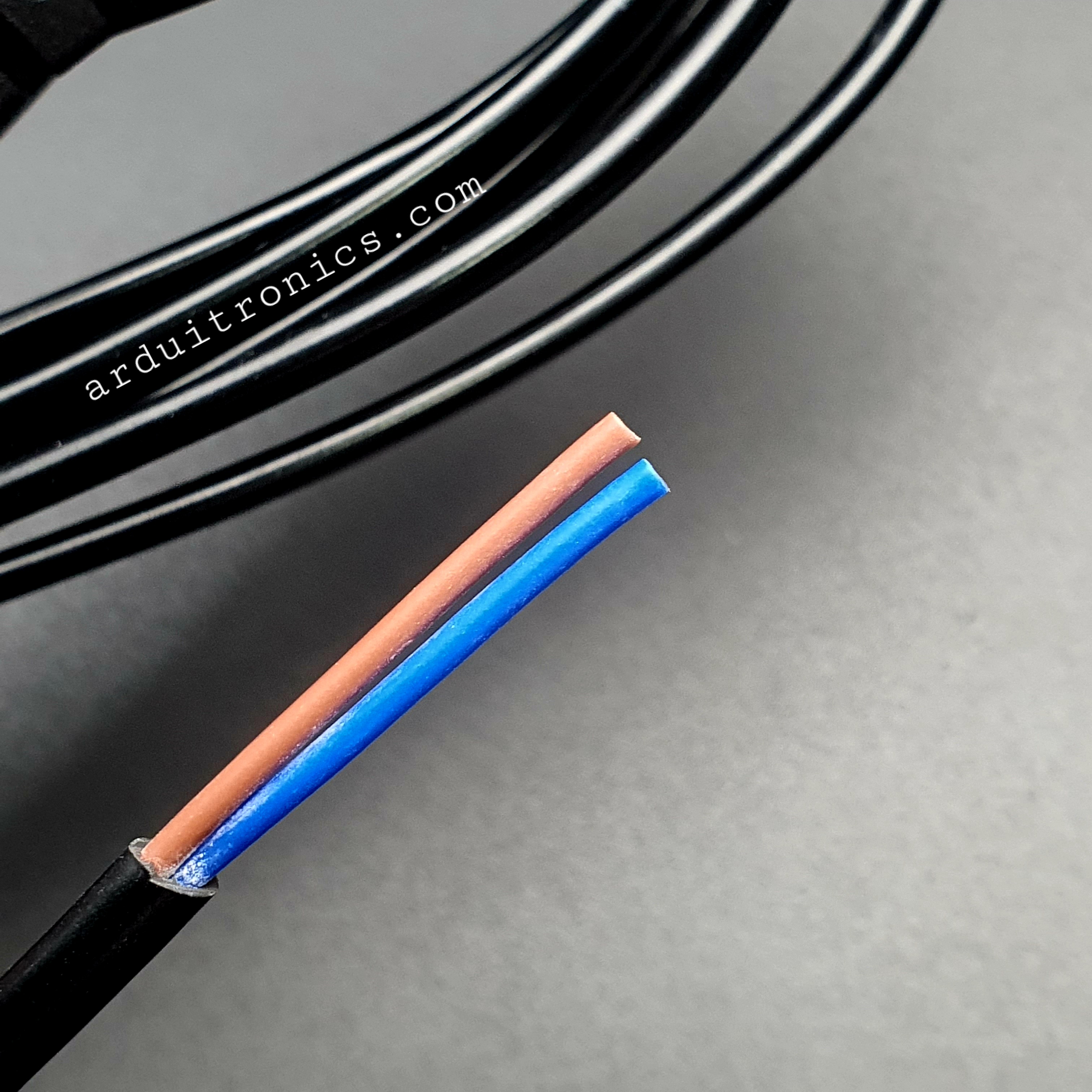 สายไฟพร้อมหัวปลั๊ก ขนาด 2*0.75 ยาว 3m 220V AC/DC 10A