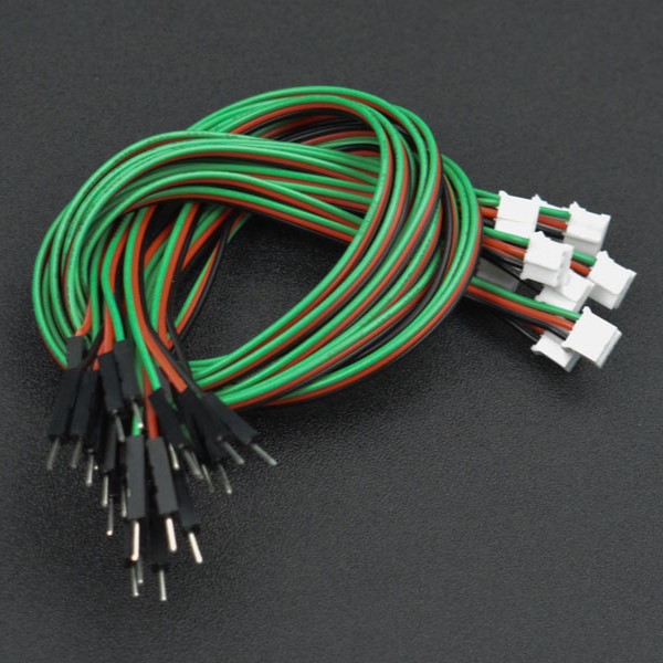 Gravity: 3 Pin PH2.0 to DuPont Male Connector Digital Cable Pack (30cm) - แท้จาก DFRobot