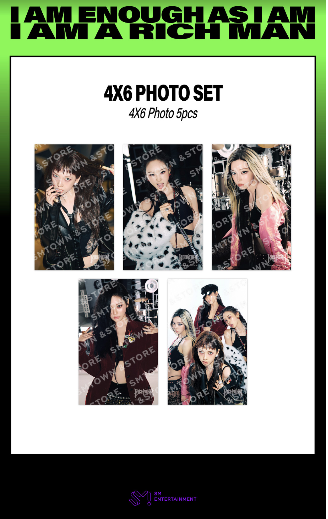 aespa -aespa WEEK RichMan POP-UP OFFICIAL MD ONLINE -4X6 PHOTO SET