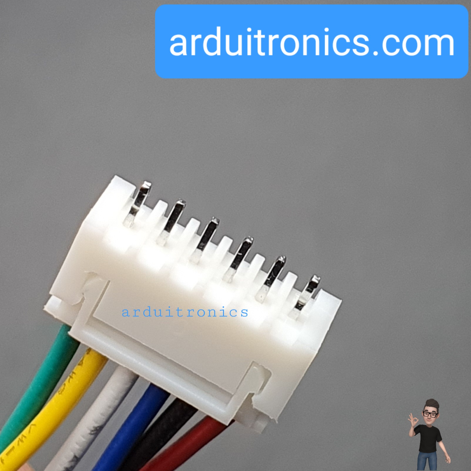 สาย XH2.54 Male Head 6P with Wire + Straight Pin Terminal