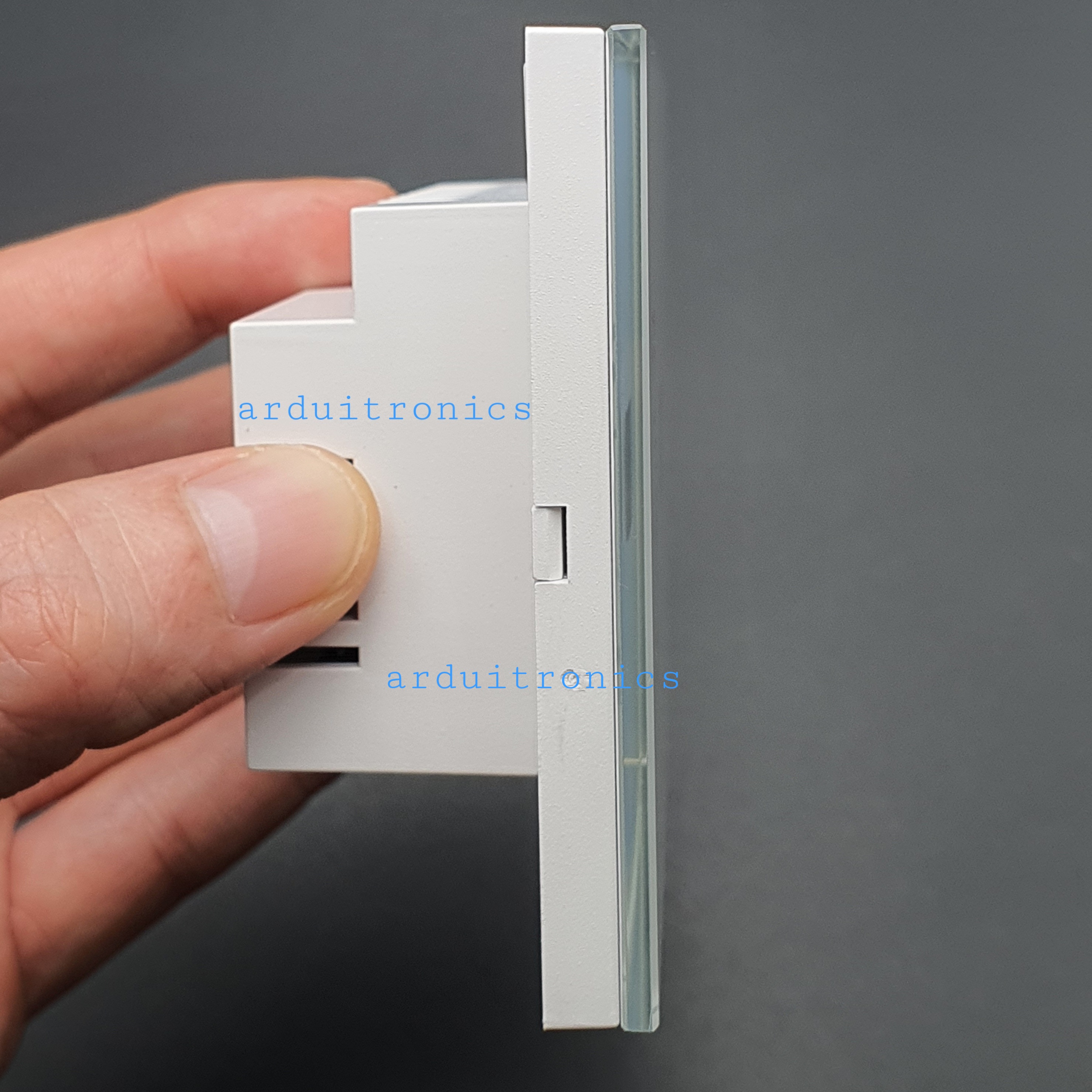 สวิตช์ไฟติดผนังเซ็นเซอร์อินฟราเรด,แผงหน้าจอกระจกเปิดปิดมาตรฐาน US 110V 220V 10A ไฟฟ้าไม่ต้องสัมผัส