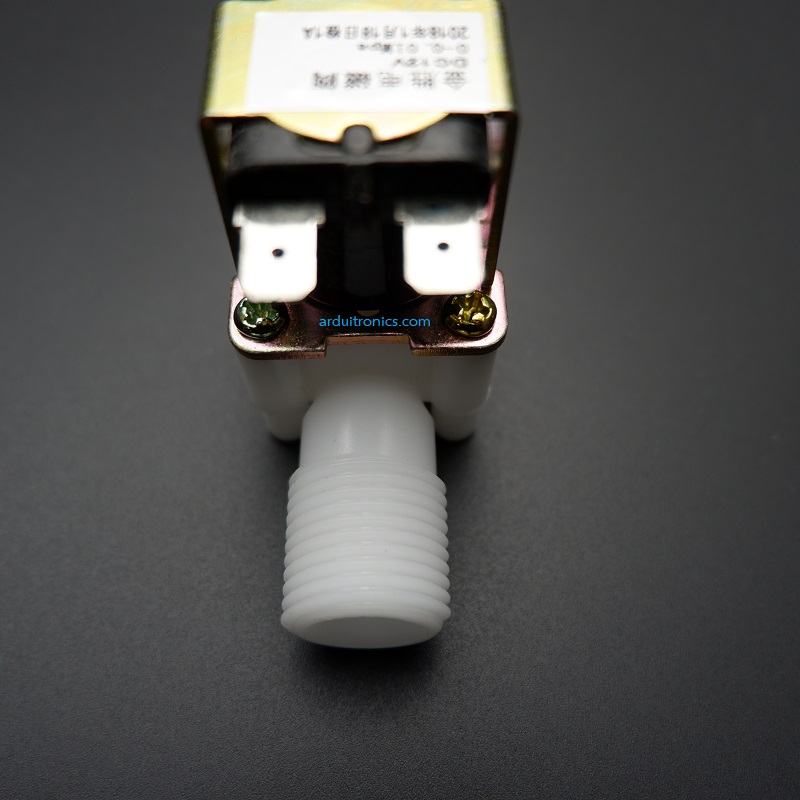 Solenoid Valve (normally closed) 12V-DC 1/2" (แรงดัน 0.02 - 0.8 MPa) for Water Air Flow Switch (ปกติปิด)