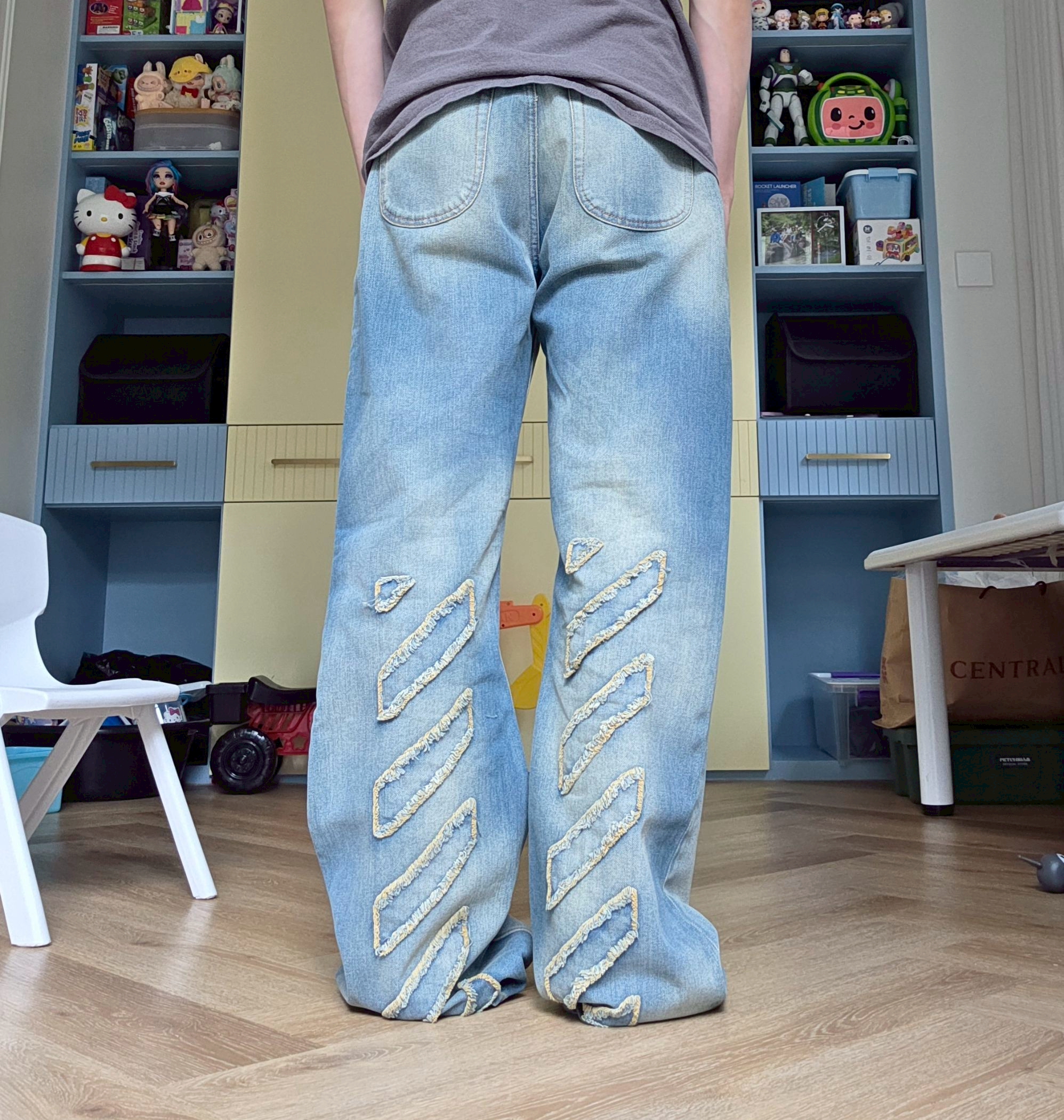 [DEFECT] Off-White Diag Raw Patch 90s Skate J – Dirty Blue [MADE IN ITALY]