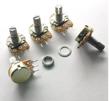 Potentiometer Variable Resistor (VR) แกนยาว 15MM ขนาด 1K, 2K, 5K, 10K, 20K, 50K, 100K, 250K, 500K , 1M (WH148)