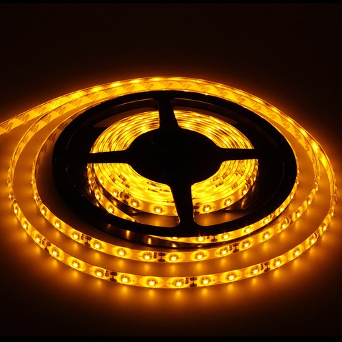 ไฟเส้น LED 5050 12V กันน้ำ สีเหลือง Yellow 5เมตร 60 LED/meter