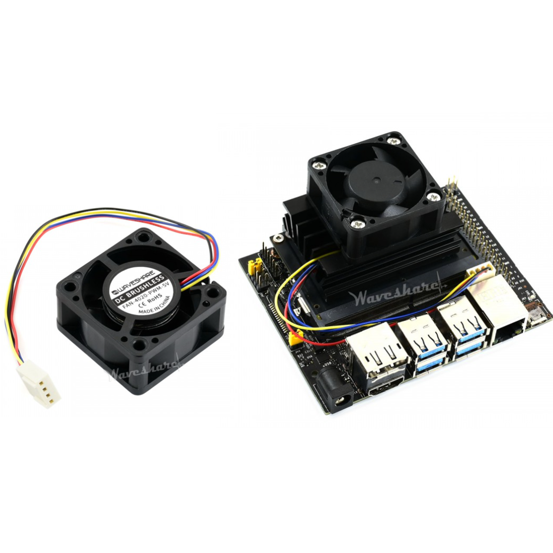 Dedicated Cooling Fan for Jetson Nano, PWM Adjustment (ของแท้จาก Waveshare)