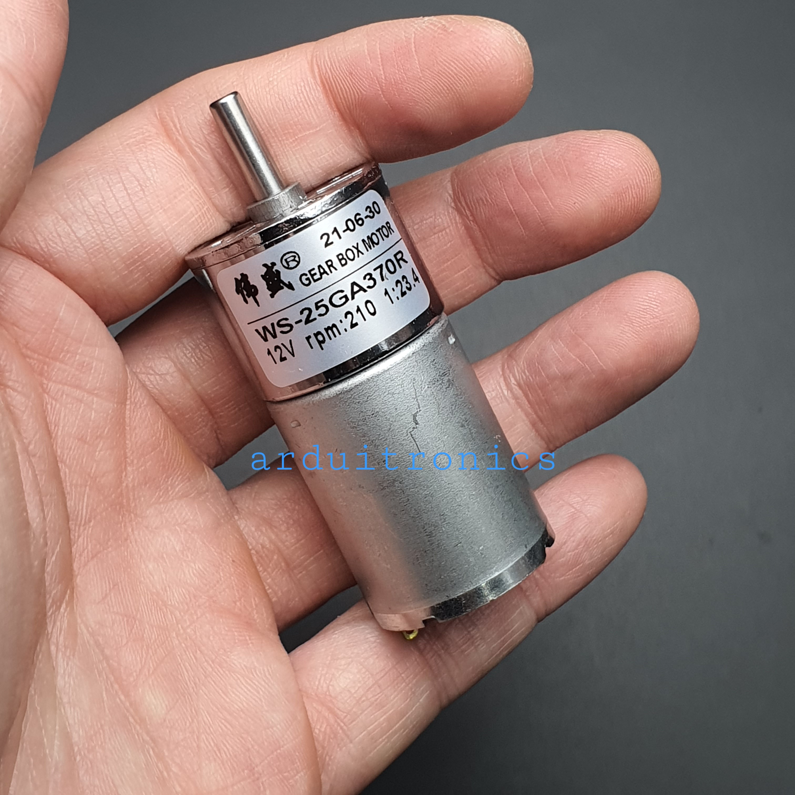 DC Motor Model 25GA370R มอเตอร์เกียร์ แกนกลาง รุ่น25 DC 12V:210RPM 25GA370R-12V-210