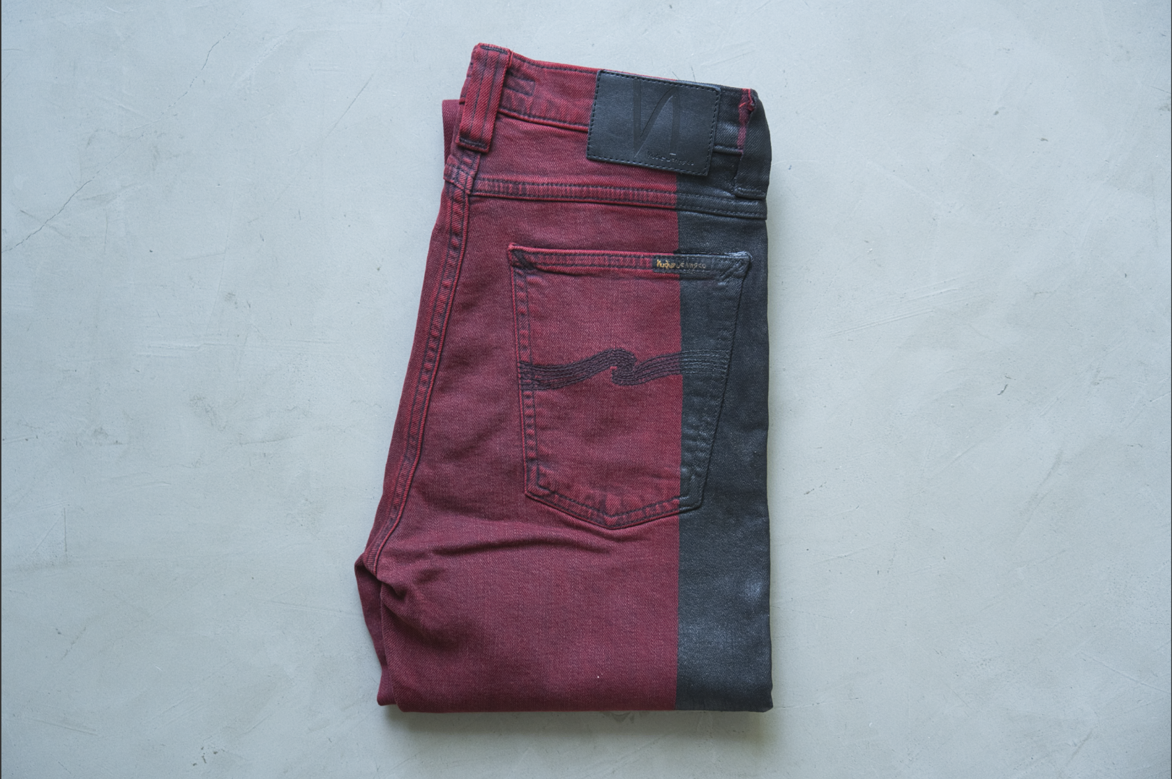 [DEFECT] High Kai Org. Black Stripe ยีนส์สกินนี่เอวสูง Nudie Jeans ของแท้ 100%