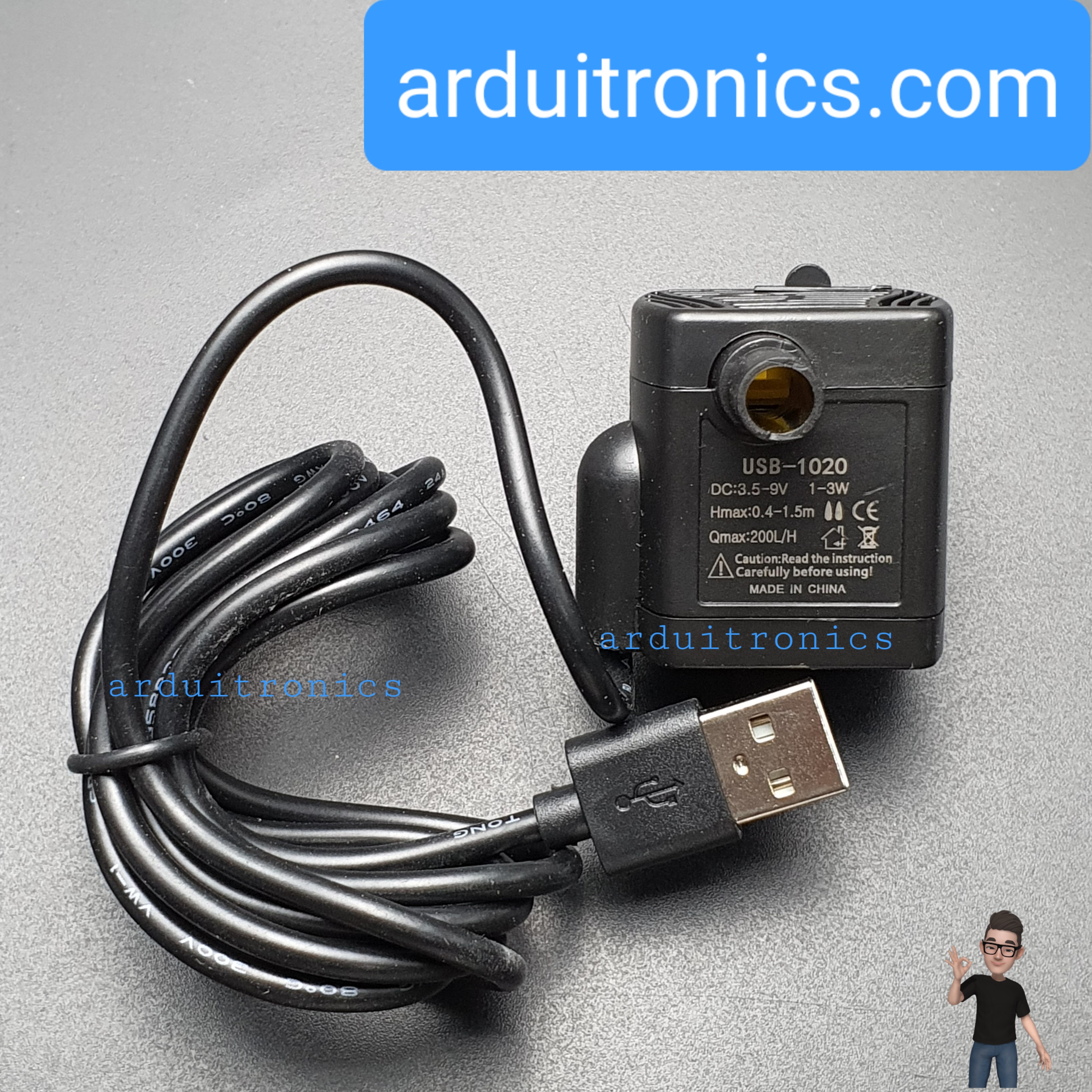 USB Brushless Water Pump Ultra-Quiet (5V) ปั้มน้ำสำหรับทำตู้ปลาหรือน้ำพุ