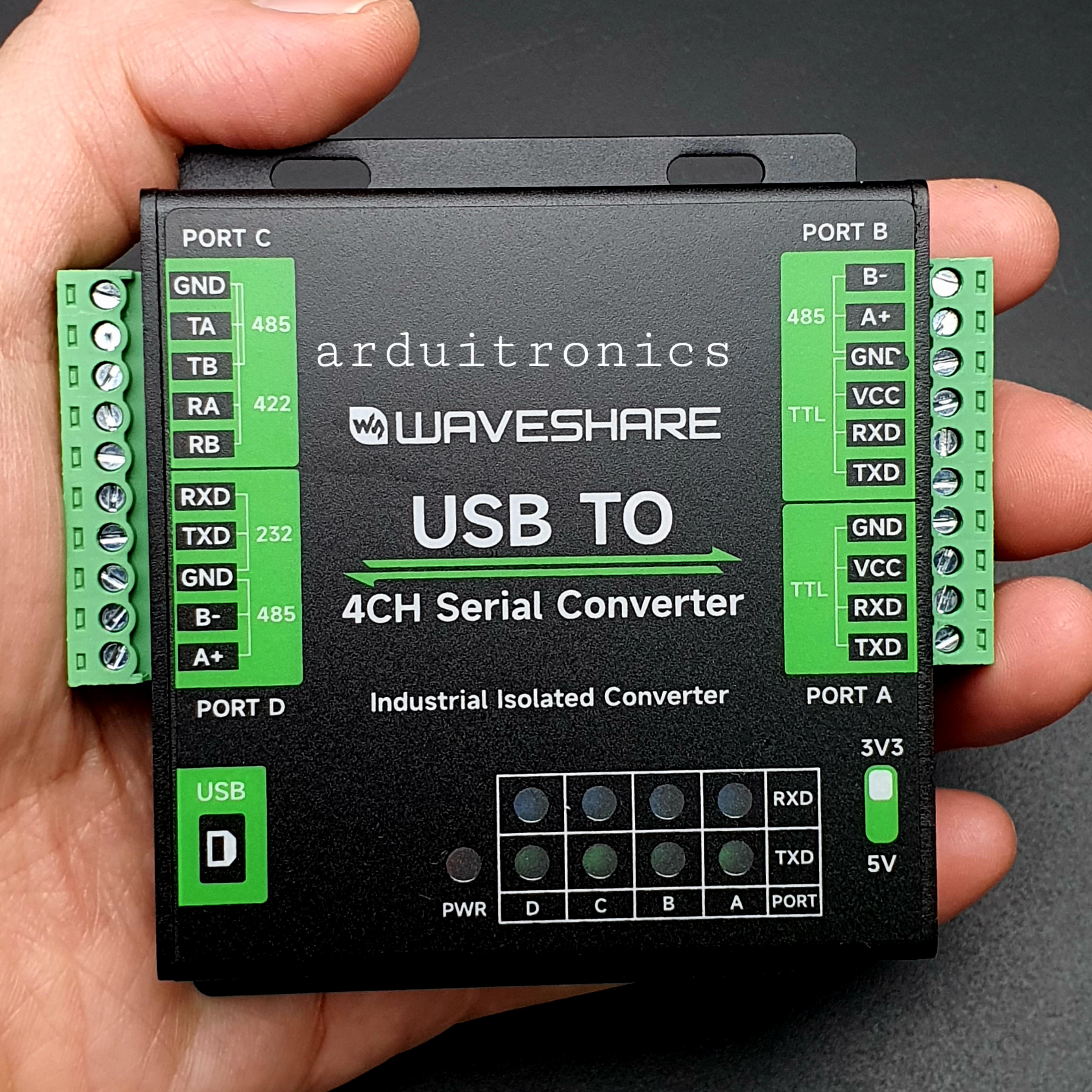 Industrial USB To 4-Ch Serial Converter, Original FT4232HL Chip ...