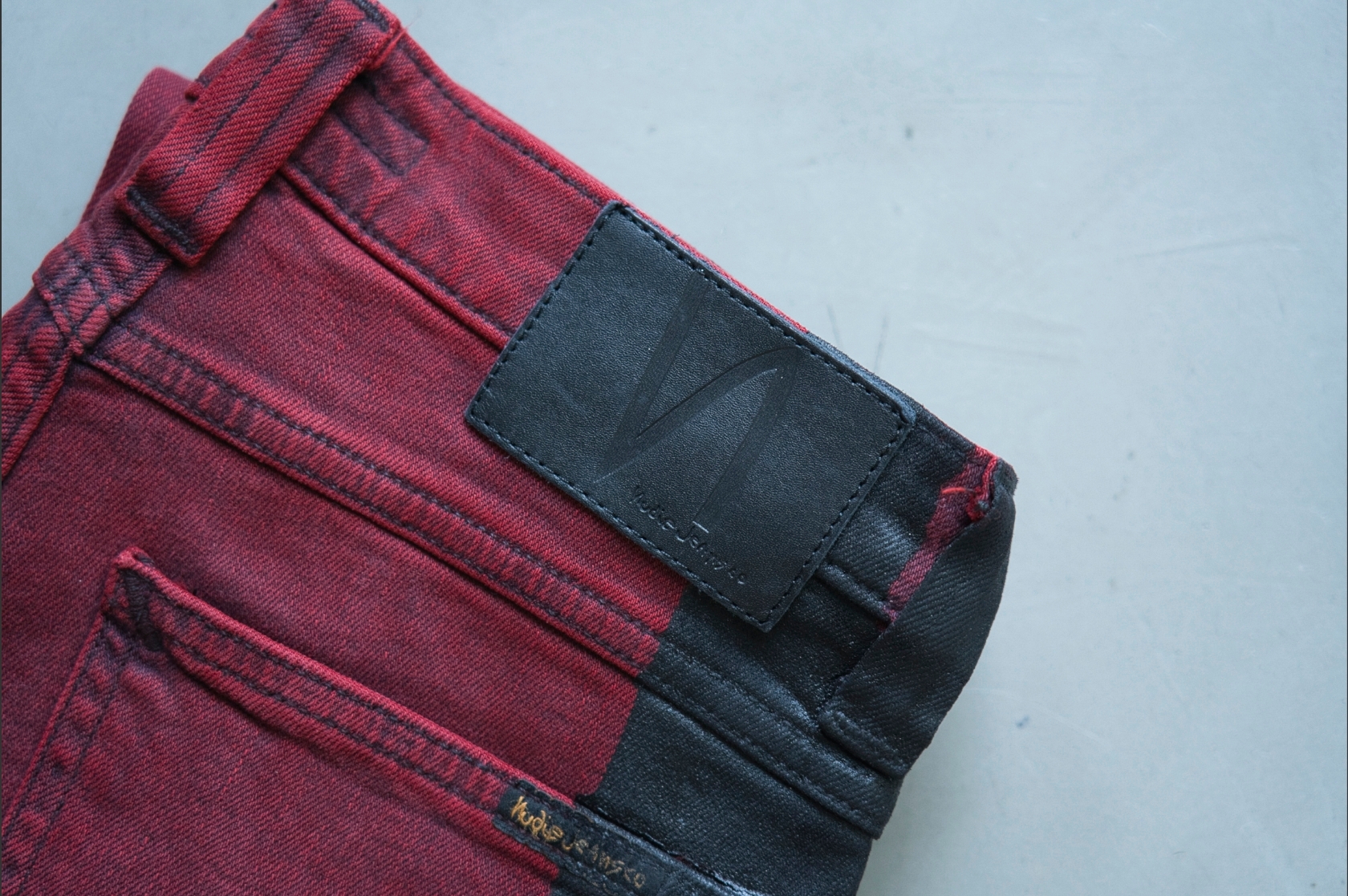 [DEFECT] High Kai Org. Black Stripe ยีนส์สกินนี่เอวสูง Nudie Jeans ของแท้ 100%