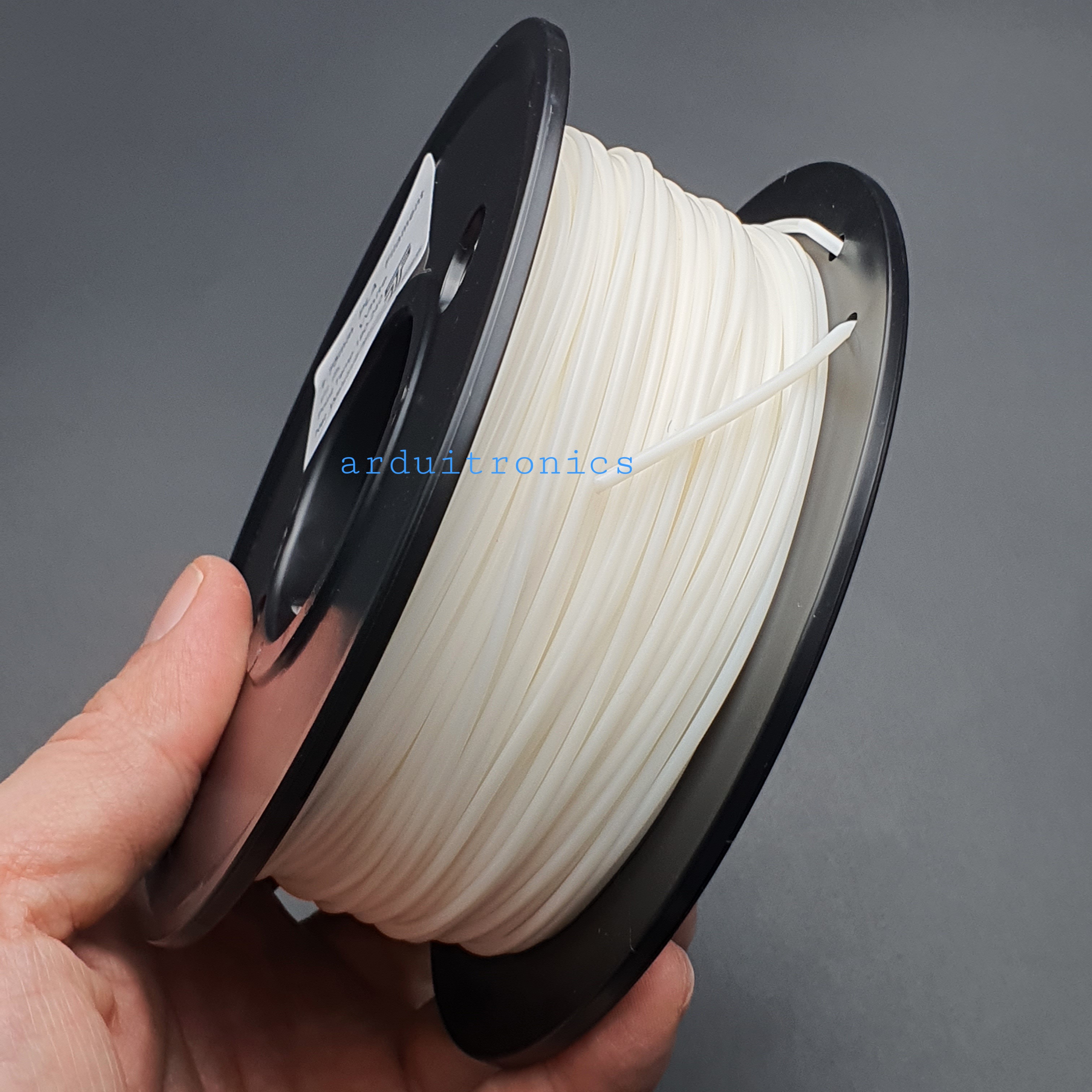 เส้นพลาสติก 3D Printer Filament PLA 1.75mm 0.20kg สีขาว