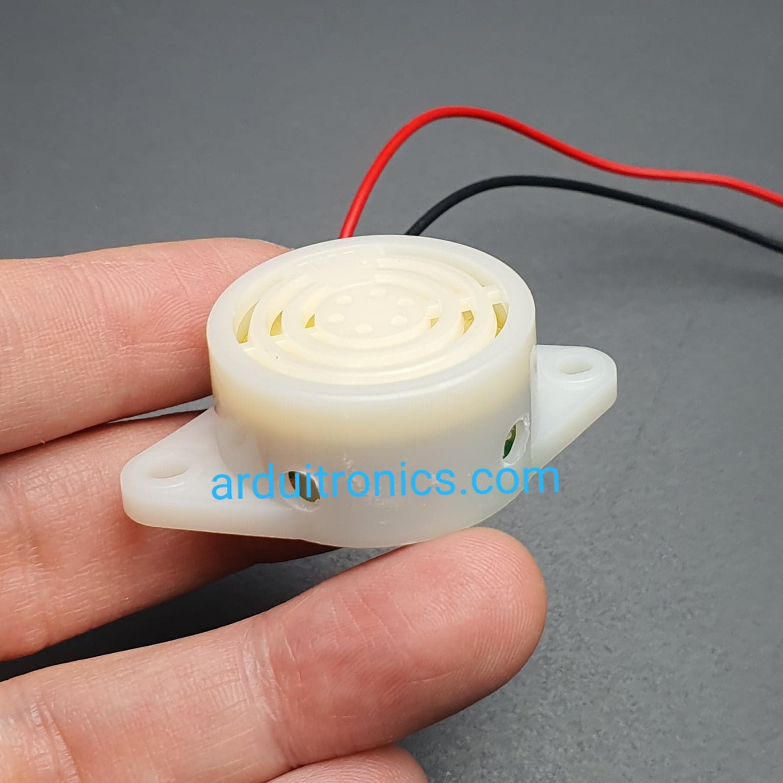 Active Buzzer 3-24V (สีขาว) SFM-27 เสียงดังแบบไม่ต่อเนื่อง