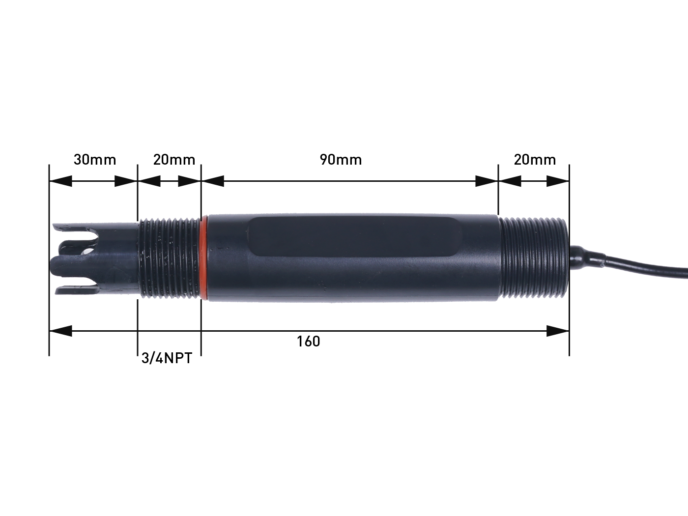 Industrial pH Meter/ Sensor MODBUS-RTU RS485 & 0-2V Analog Voltage (S-pH-01B), with waterproof aviation connector - แท้จาก SeeedStudio