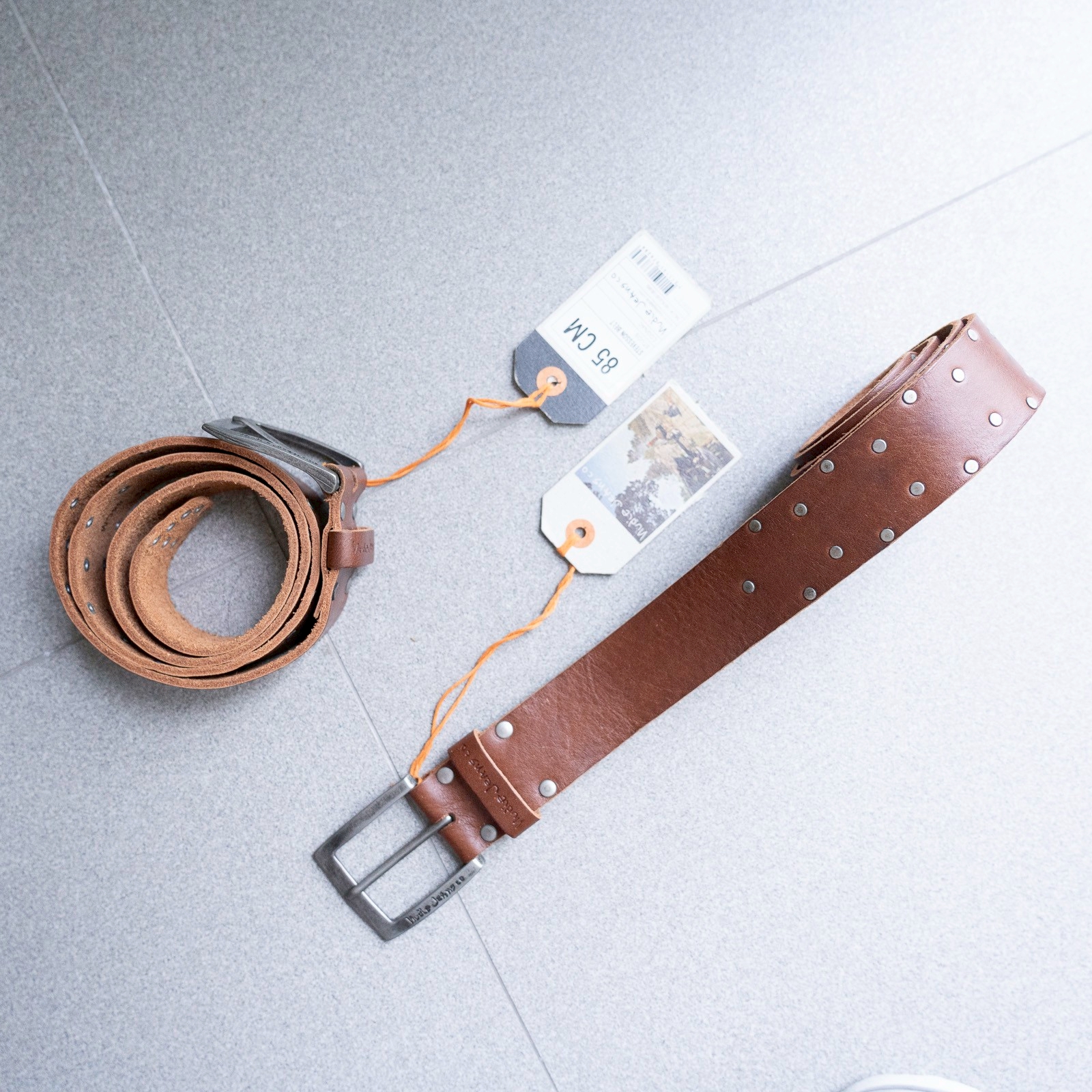 Stevesson Belt – Studs – Cognac