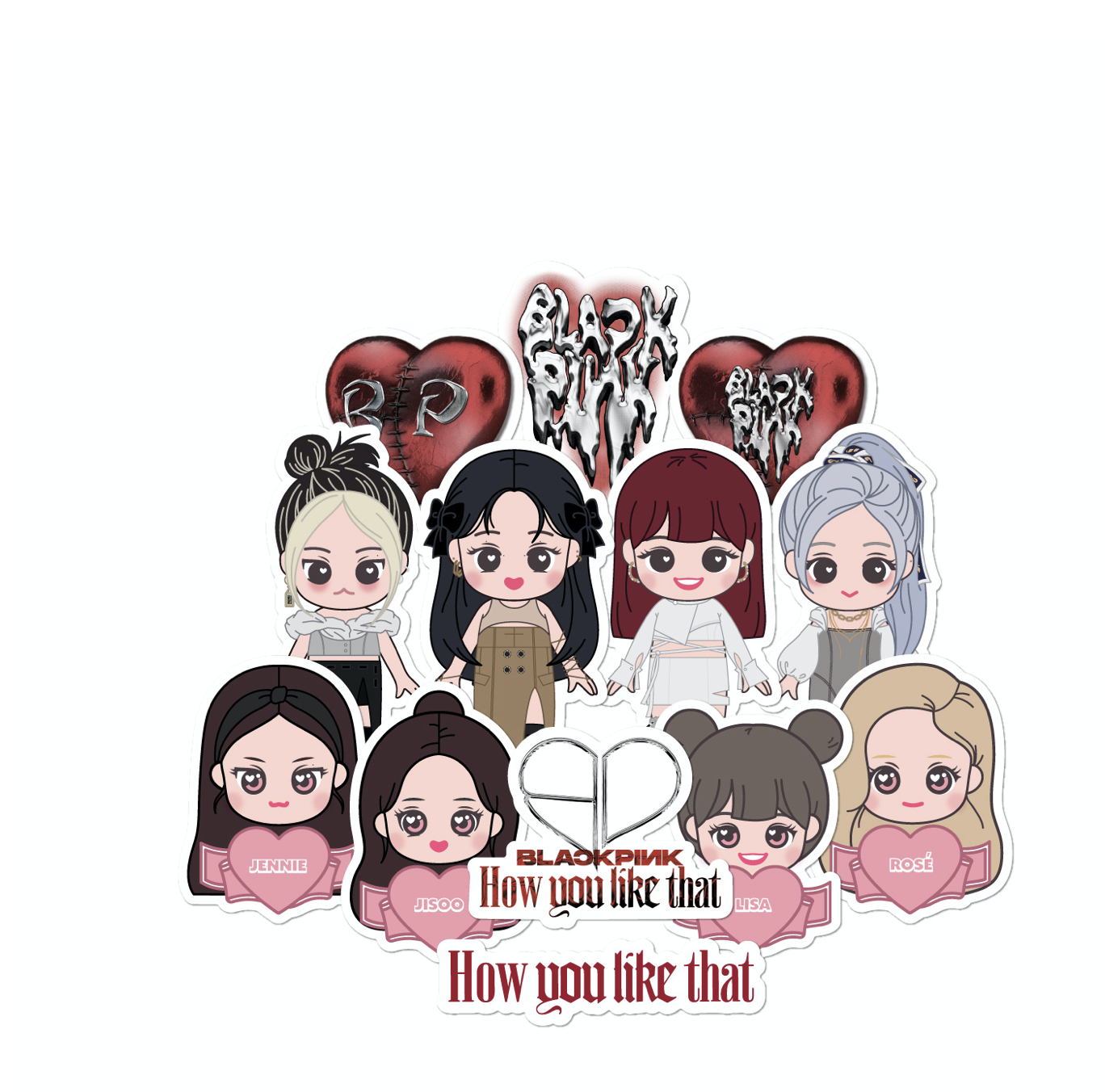 BLACKPINK -[H.Y.L.T] -STICKER ระบุ แบบ ที่ต้องการ