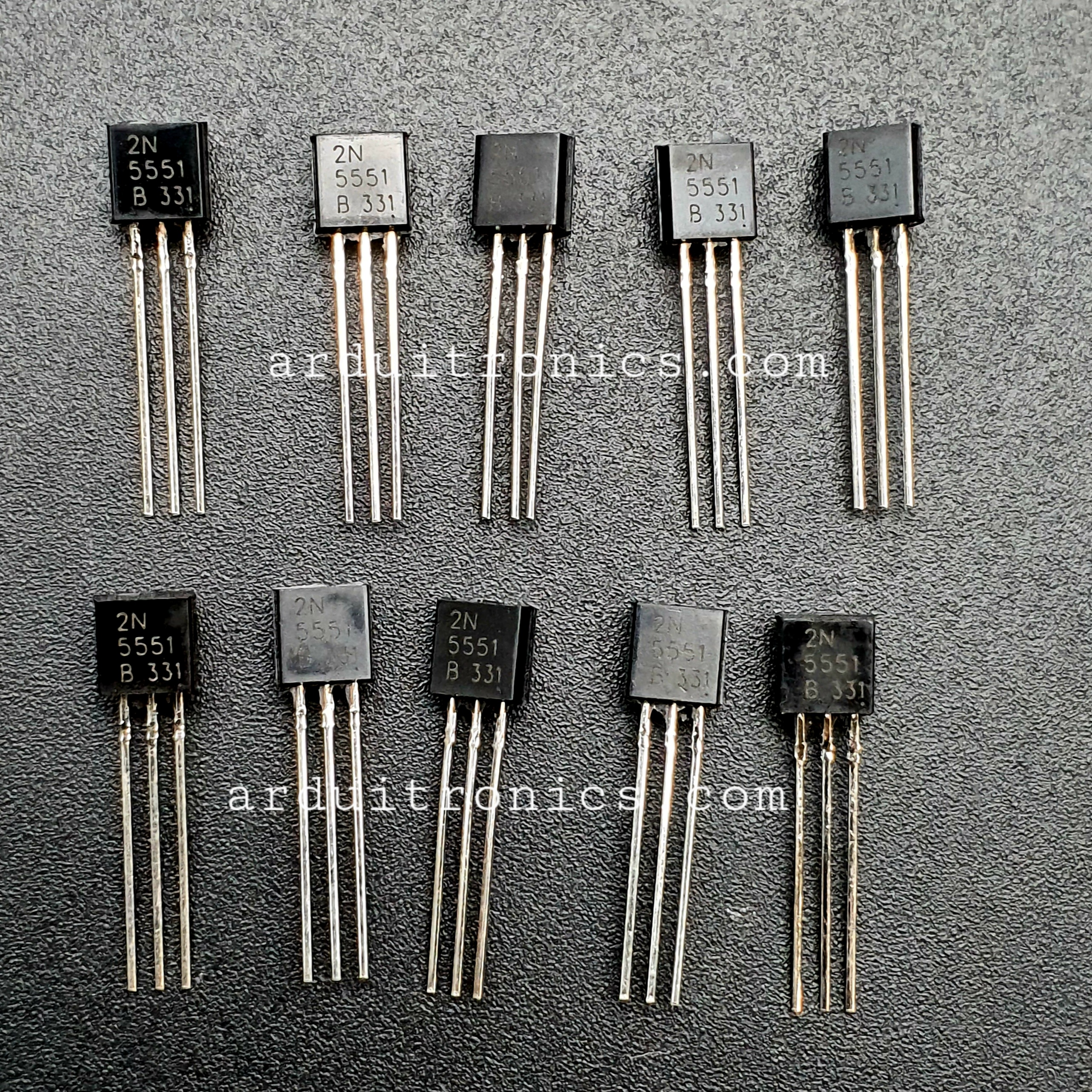 [Pack 10 pcs] 2N5551 TO-92 NPN 160V 600mA (NPN Transistor)
