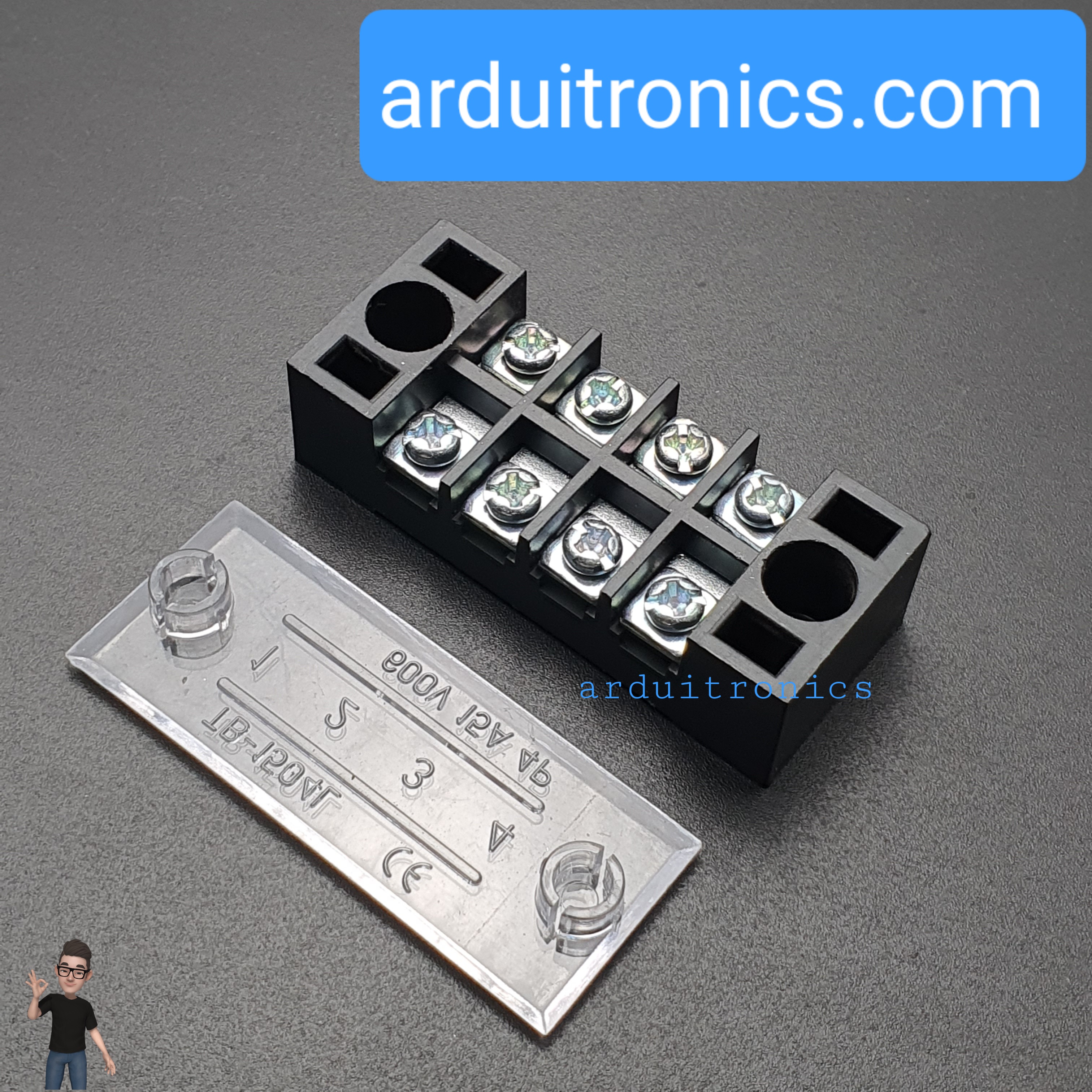 ขั้วต่อ Terminal Block TB-1504 แบบ 4 ช่อง (15A)