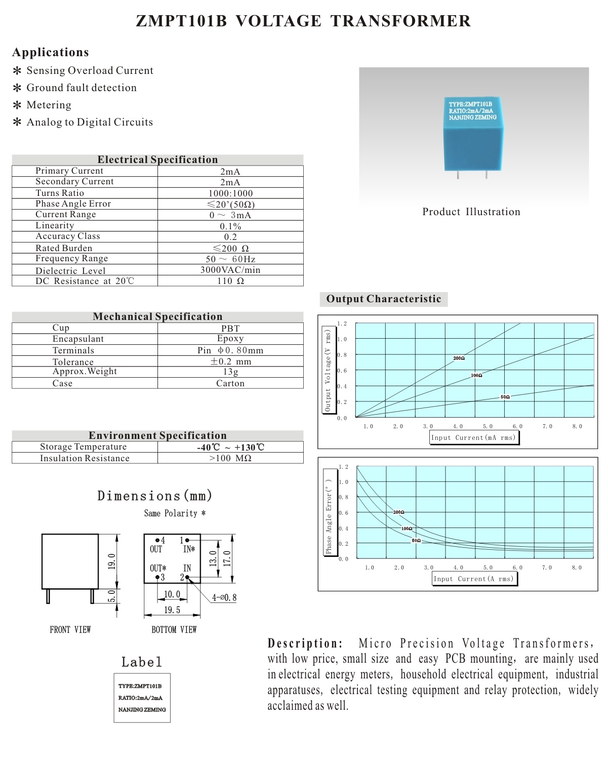 Single Phase Voltage Sensor Module โมดูลวัดโวลต์ AC 220v สูงสุด 250VAC