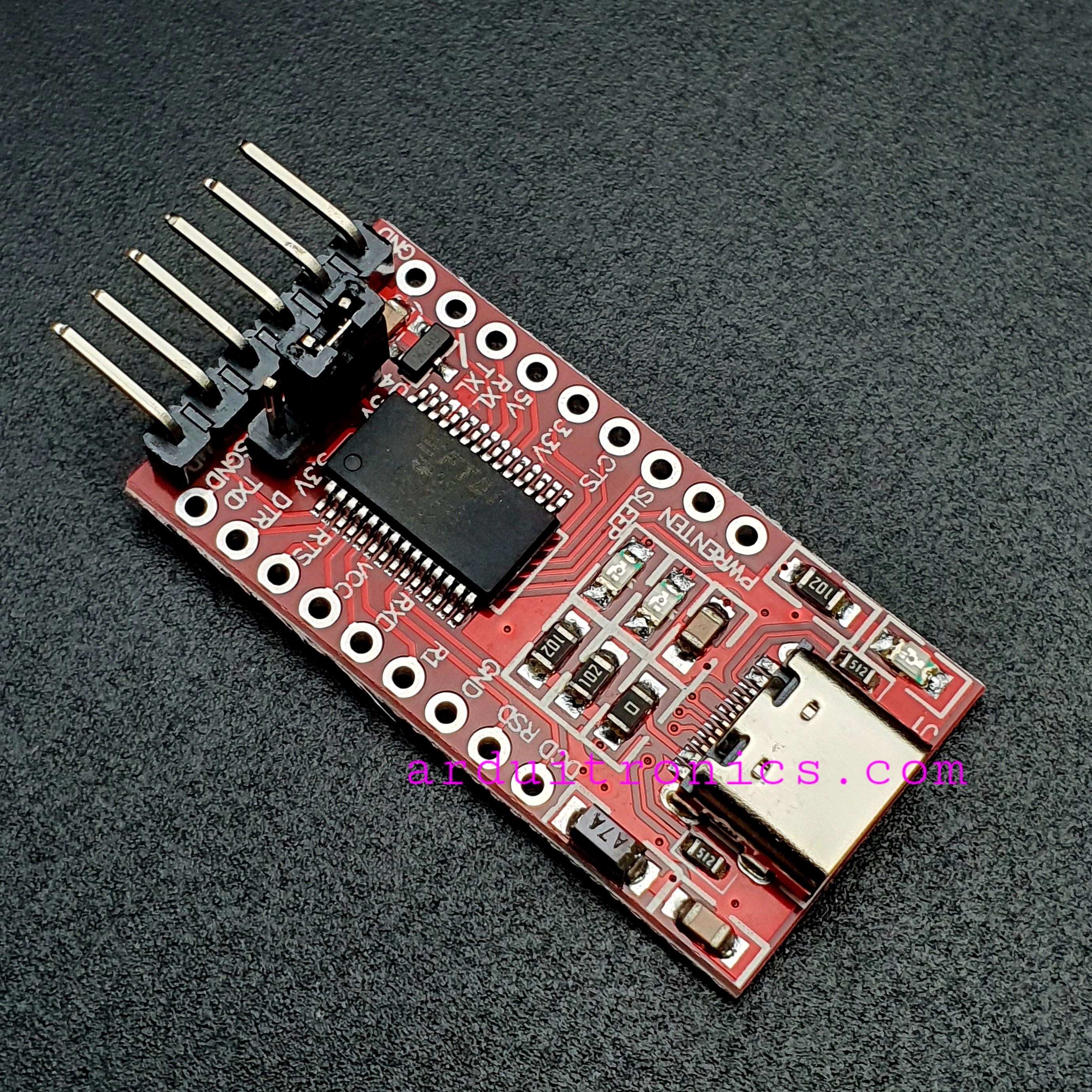 USB to TTL 3.3V 5V FT232RL module Download USB TYPE-C Interface For Arduino