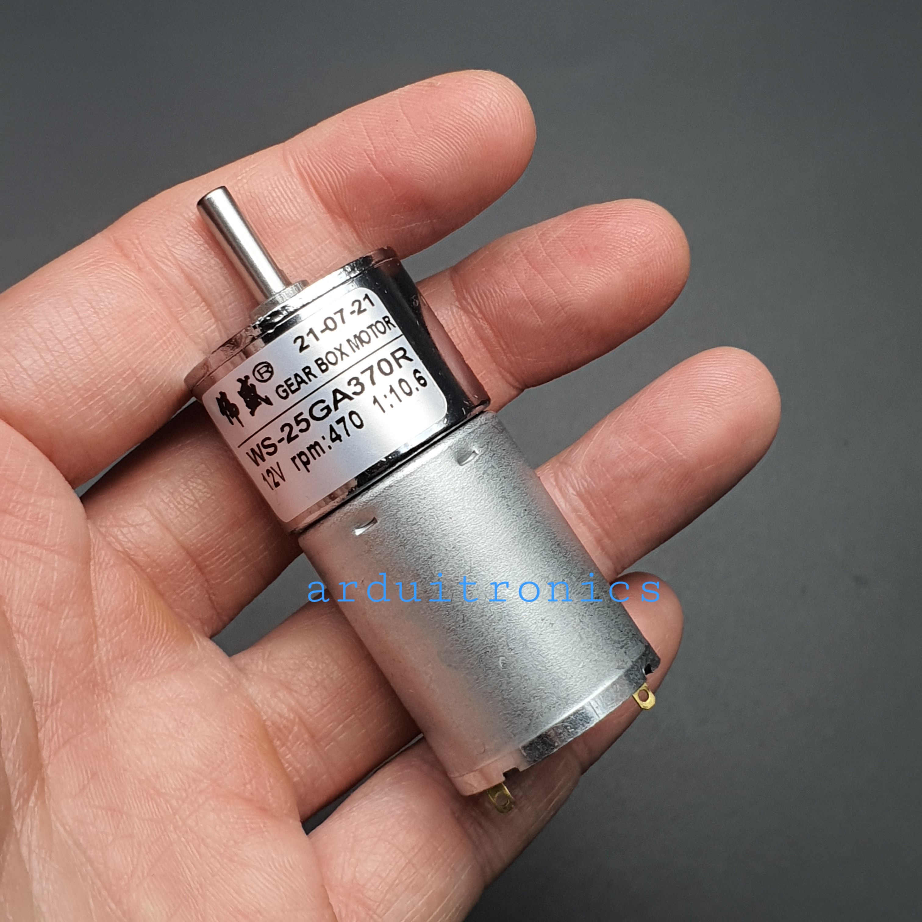 DC Motor Model 25GA370R มอเตอร์เกียร์ แกนกลาง รุ่น25 DC 12V:470RPM 25GA370R-12V-470