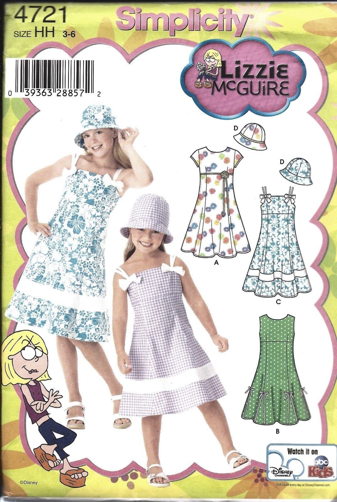 แพทเทิร์นตัดชุดเดรส และหมวก เด็กหญิง ไซน์ 3 4 5 6 ขวบ