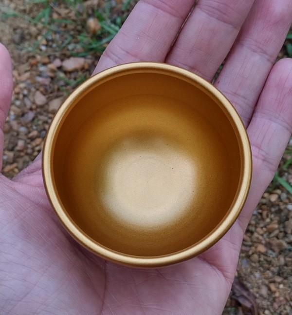 ถ้วยมังกรและฟีนิกซ์ ทองเหลือง 4.5x6cm