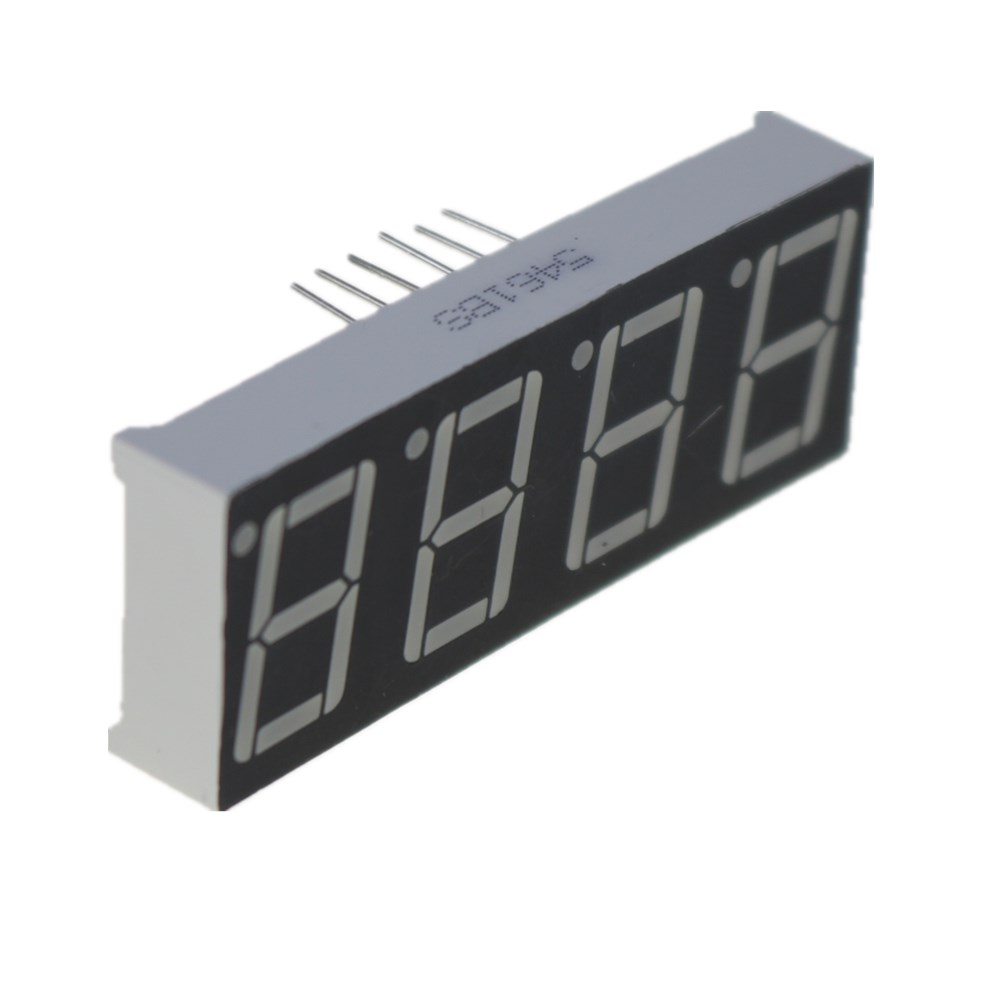Seven Segment 4 Digits Yellow (Common Anode) 19mm x 50mm x 8mm