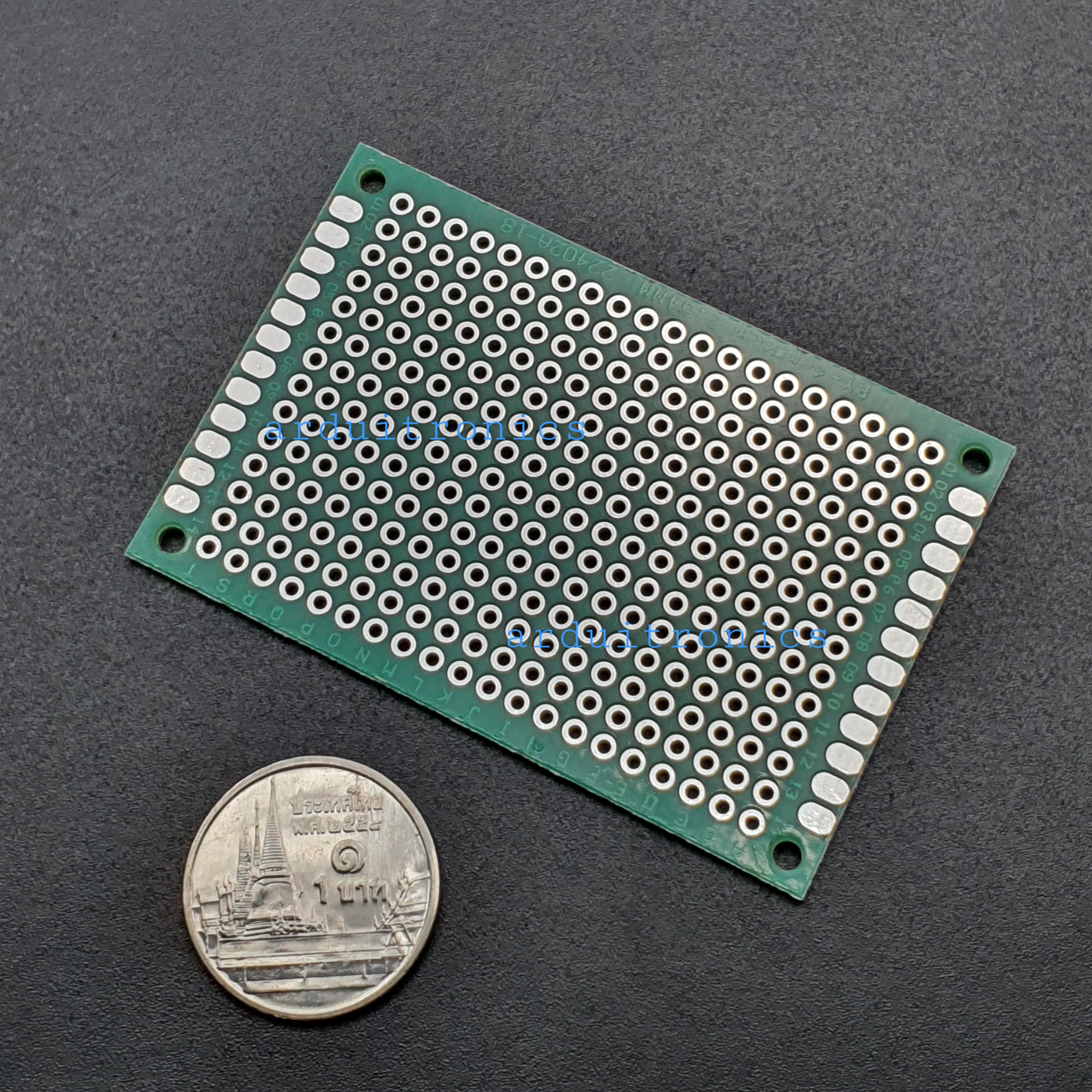 แผ่น PCB ไข่ปลา 1 หน้า ขนาด 4x6cm แผ่นปริ๊นอเนกประสงค์ Prototype PCB Through Hole Universal PCB จำนวน 1 แผ่น