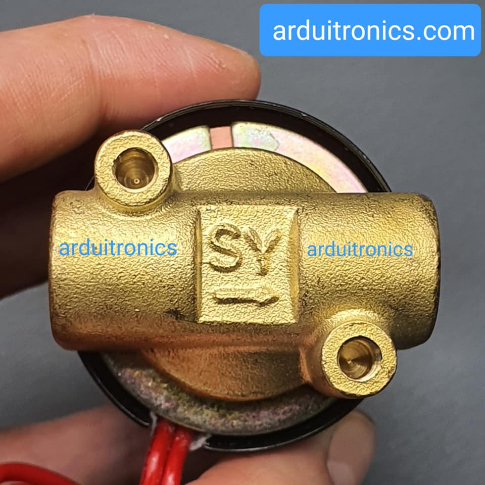 โซลินอยวาล์ว ทองเหลือง (Solenoid Valve Normally Closed) 2 หุน (1/4") 220VAC - ยี่ห้อ Senya 2W-025-08