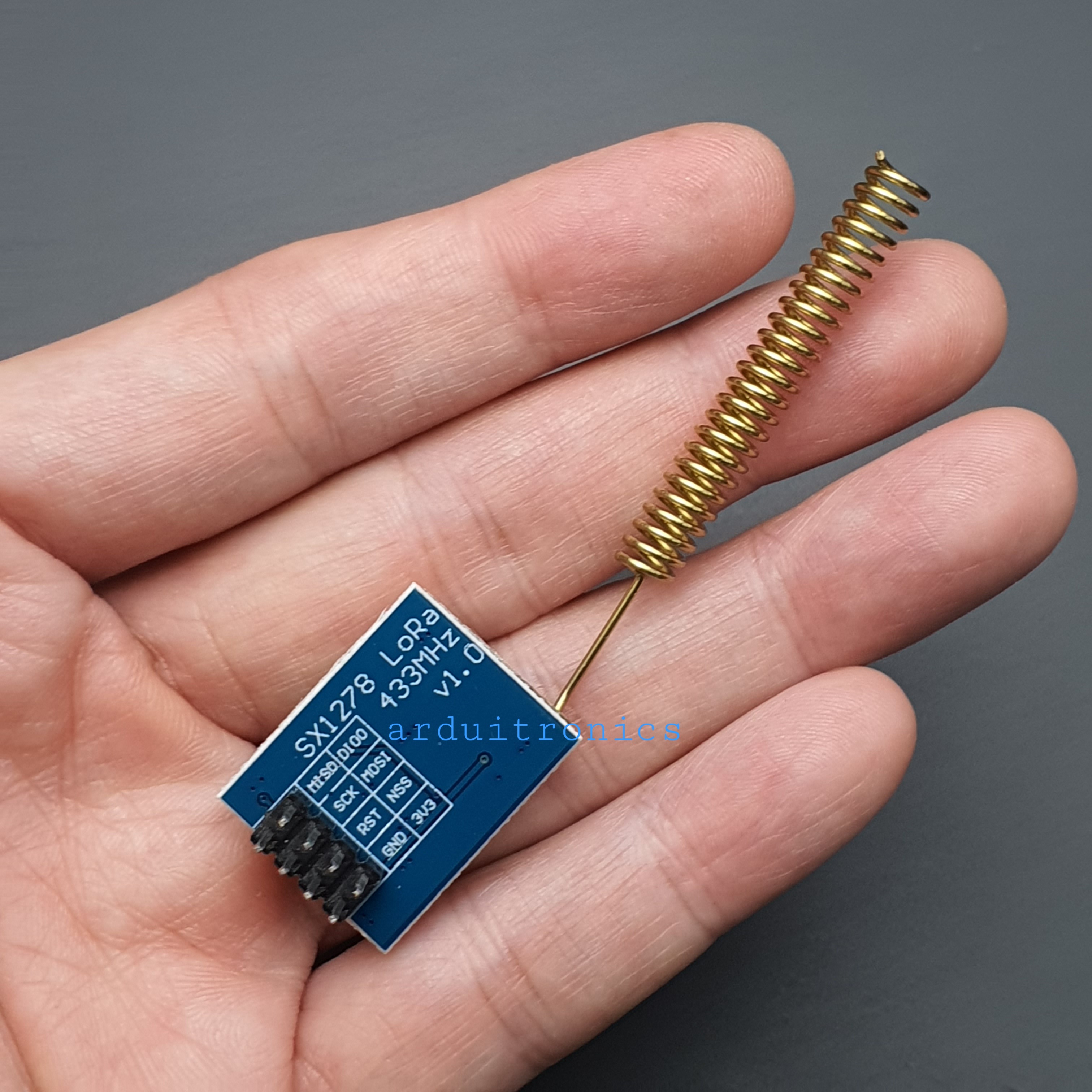 LoRa SX1278 LoRa wireless module 433MHz Ra-01 SPI Interface โมดูล LoRa SX1278 รุ่น Ra-01 433Mhz with antenna soldered