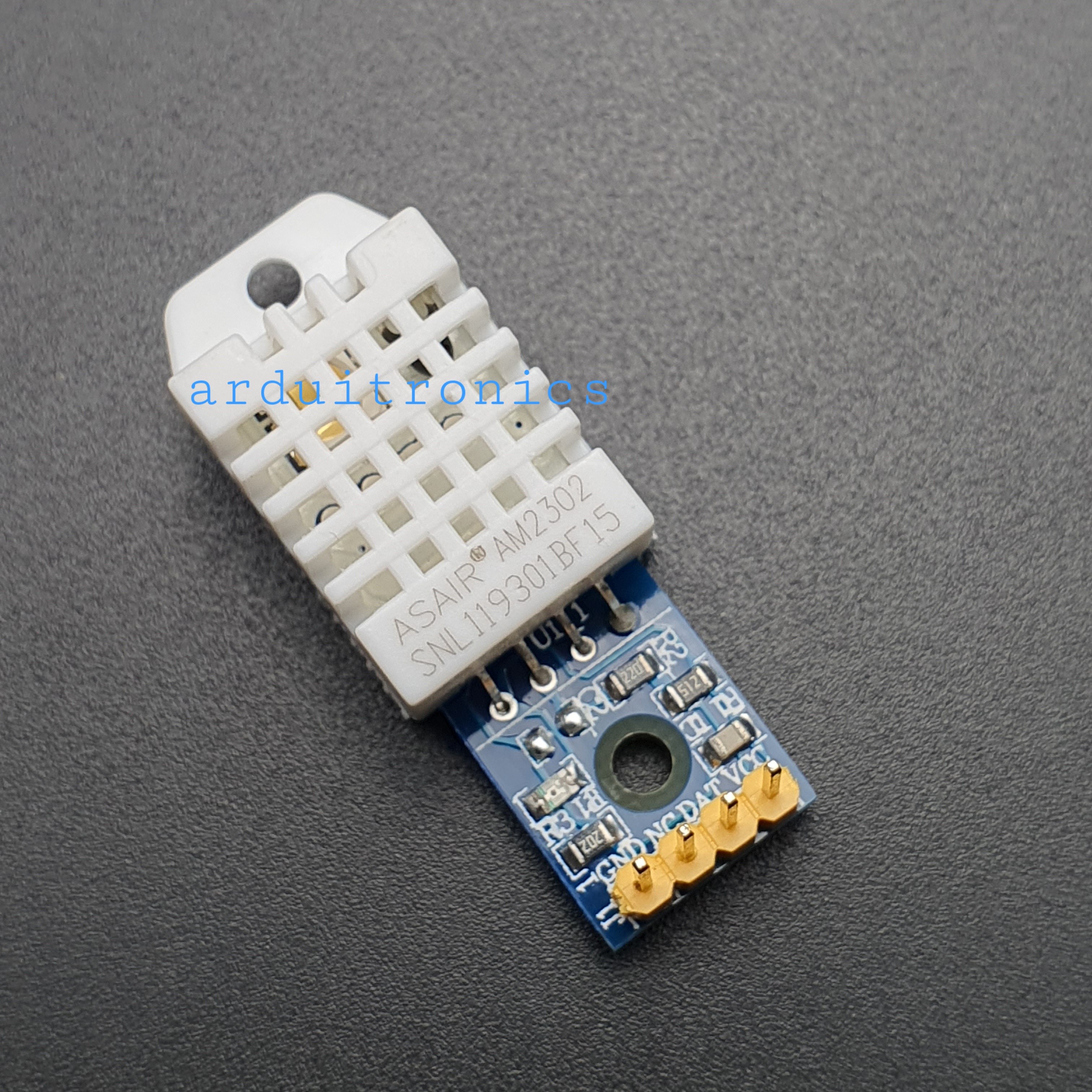 DHT22 AM2302 เซนเซอร์วัดอุณหภูมิและความชื้น DHT22 Module สำหรับ Arduino ( บนกรอบเซนเซอร์มีพิมพ์ ยี่ห้อ ASAIR AM2302) PCB สีน้ำเงิน