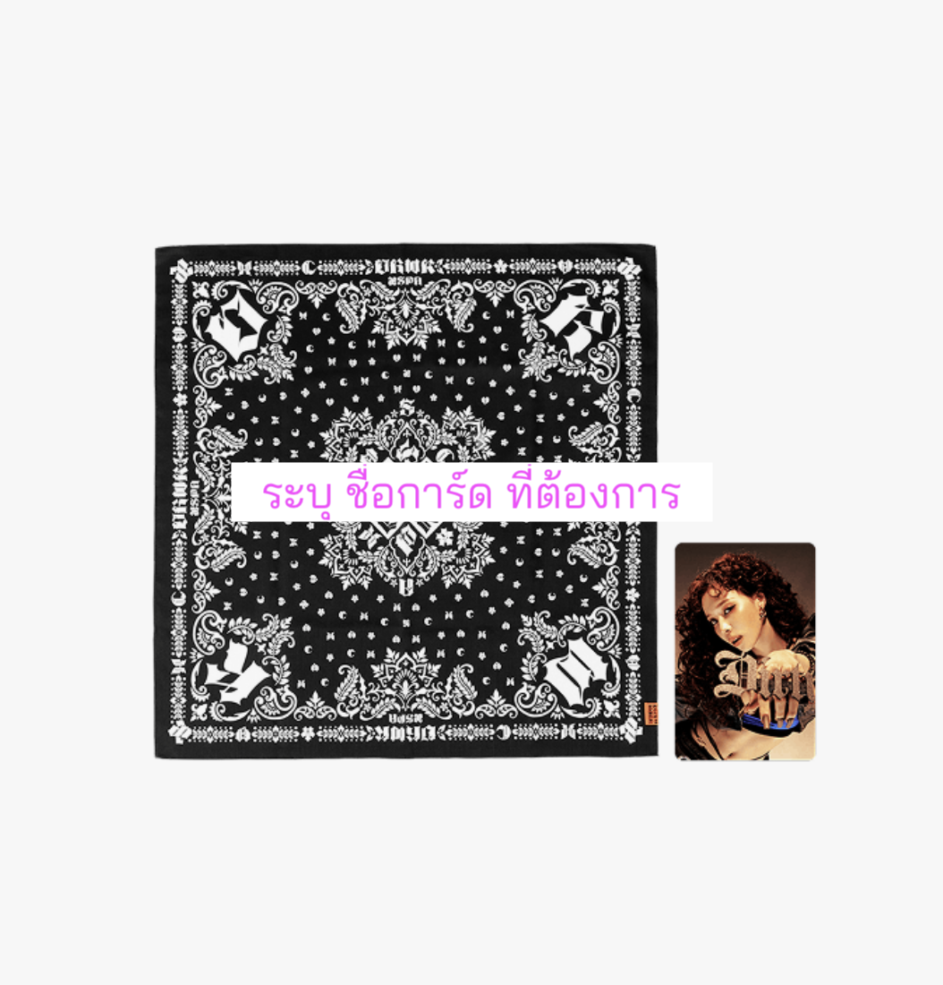 aespa - aespa 'Dirty Work'ALBUM MD รอบ PRE-ORDER. -BANDANA SET ระบุ ชื่อ การ์ด ที่ต้องการ