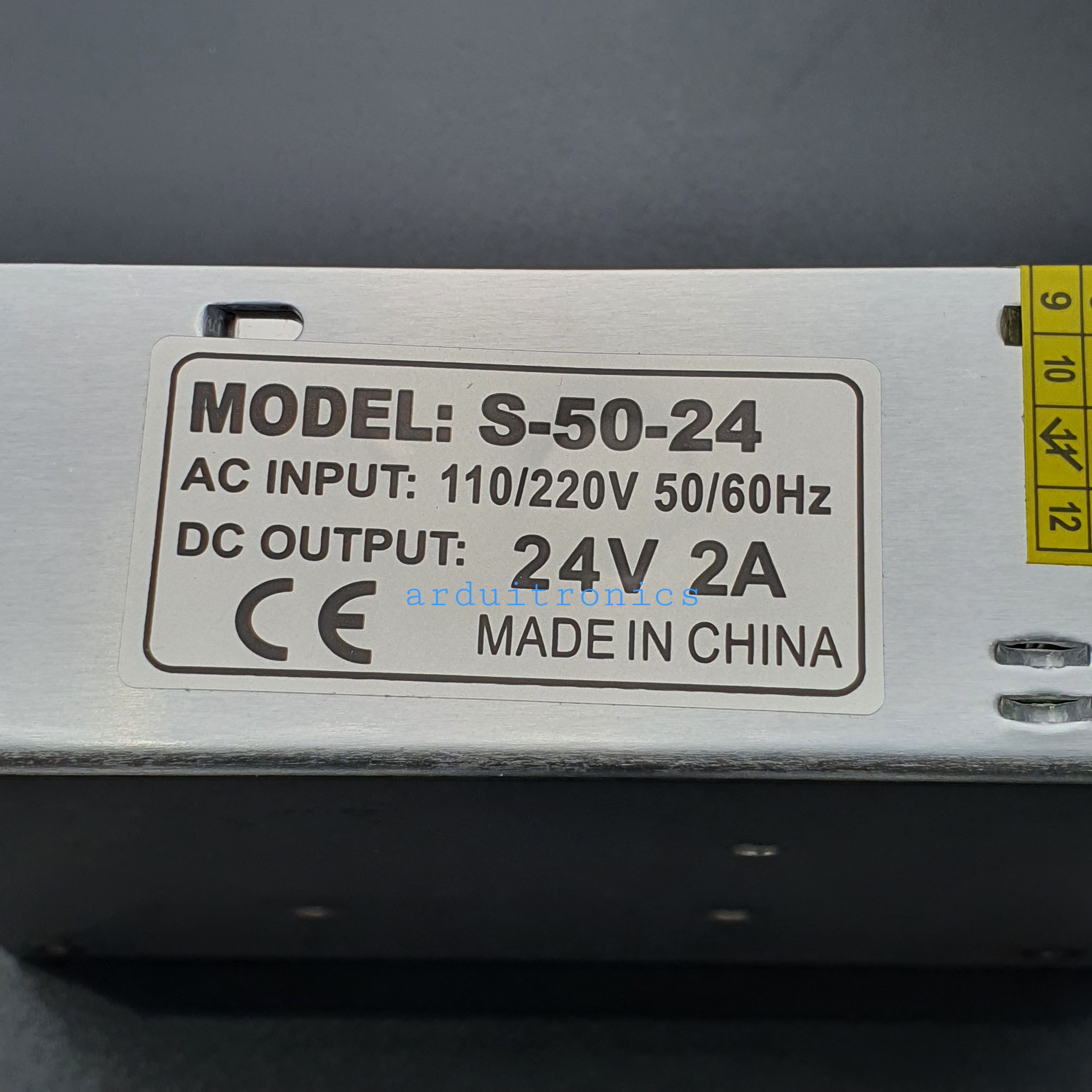 Switching Power Supply 24V 2A 50W (110 x 77 x 36mm)