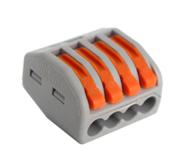 Terminal ต่อสายไฟแบบเร็ว 4 จุด Wire Connector Quick Terminal 0.75-4 Square Slitter PCT-214