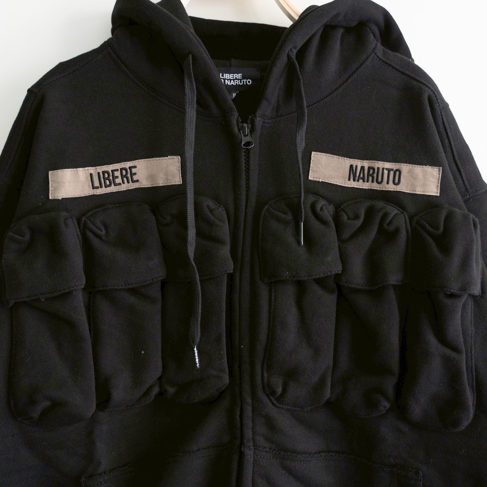 NEW ARRIVAL] LIBERE x NARUTO – TACTICAL ZIP-UP HOODIE - Black 