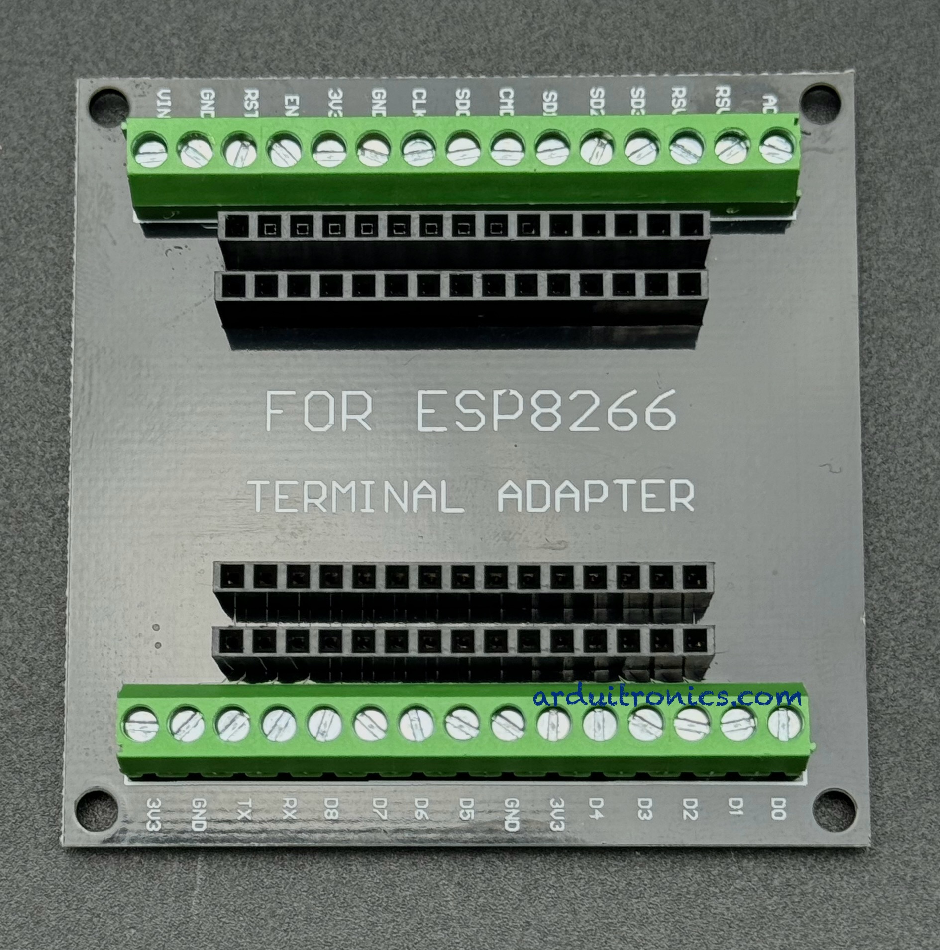 ESP8266 Breakout Board Expansion Board for ESP8266 Module Terminal Adapter PCB สีดำ