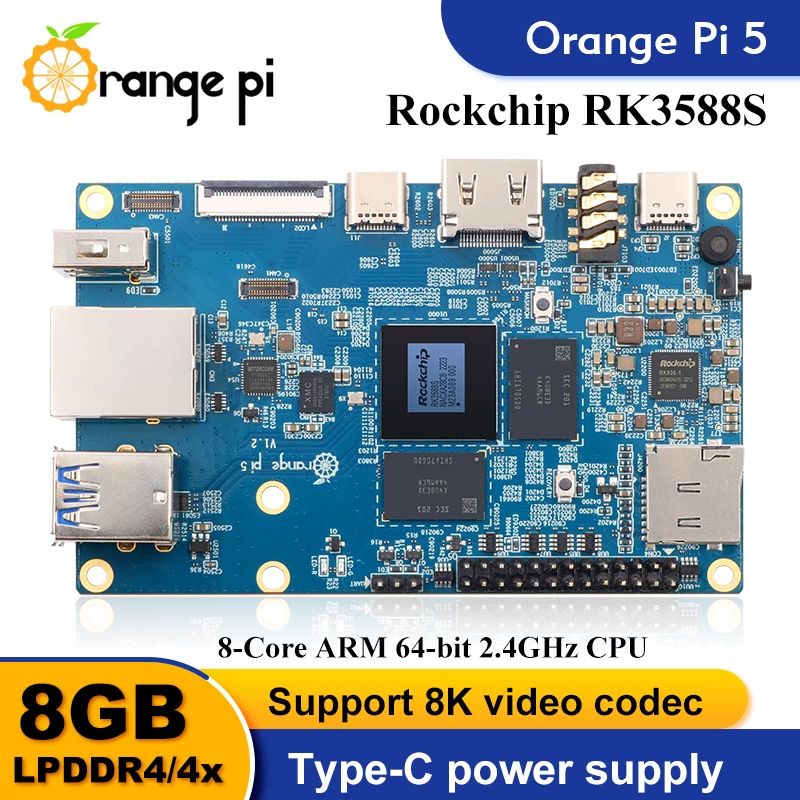 Orange Pi 5 8GB RAM RK3588S (supports Android and Debian OS) - Orange Pi